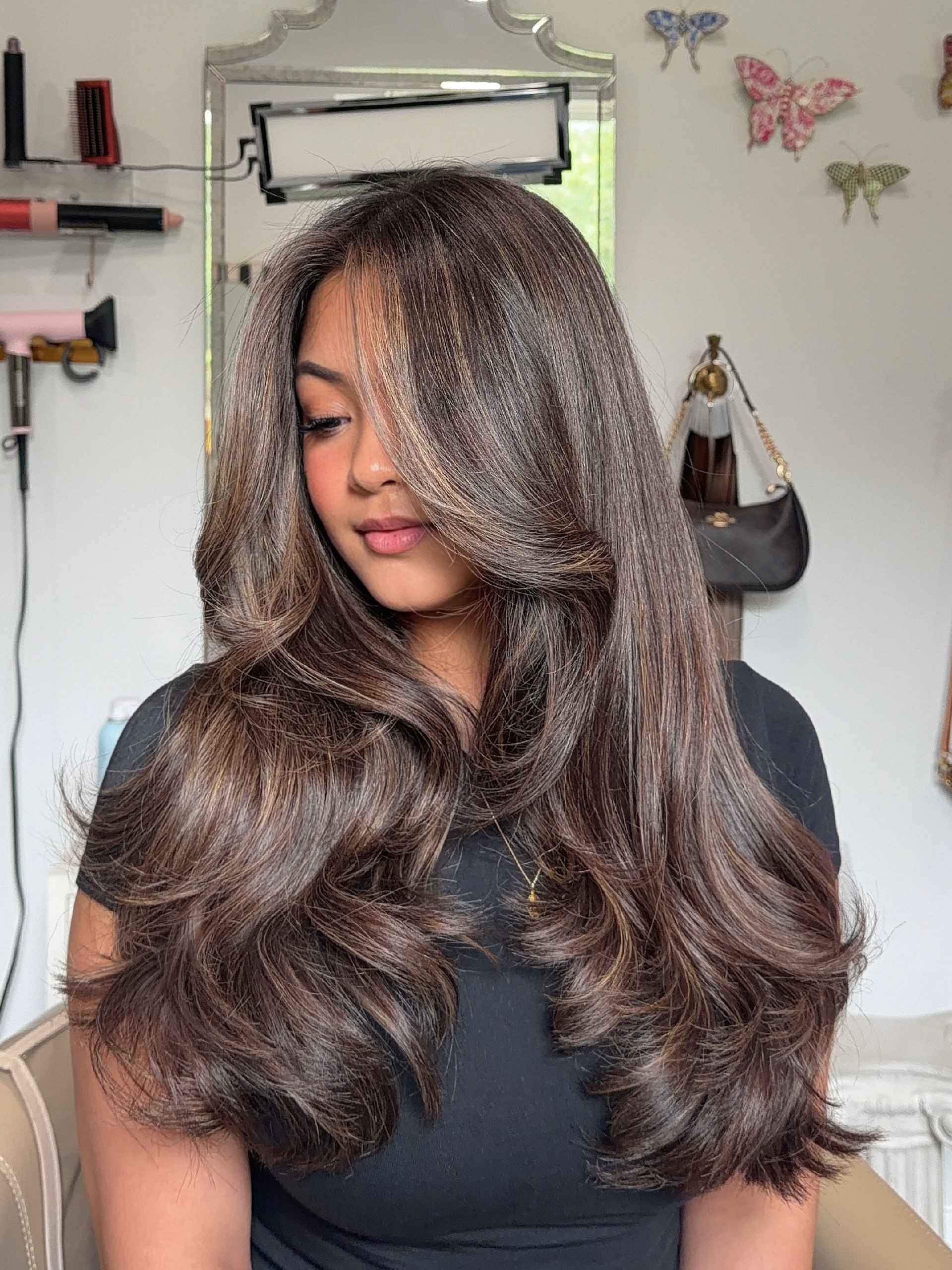 27 Stunning Fall Hair Colors for Brunettes 2026 25 Caramel Balayage On Voluminous Brunette Waves
