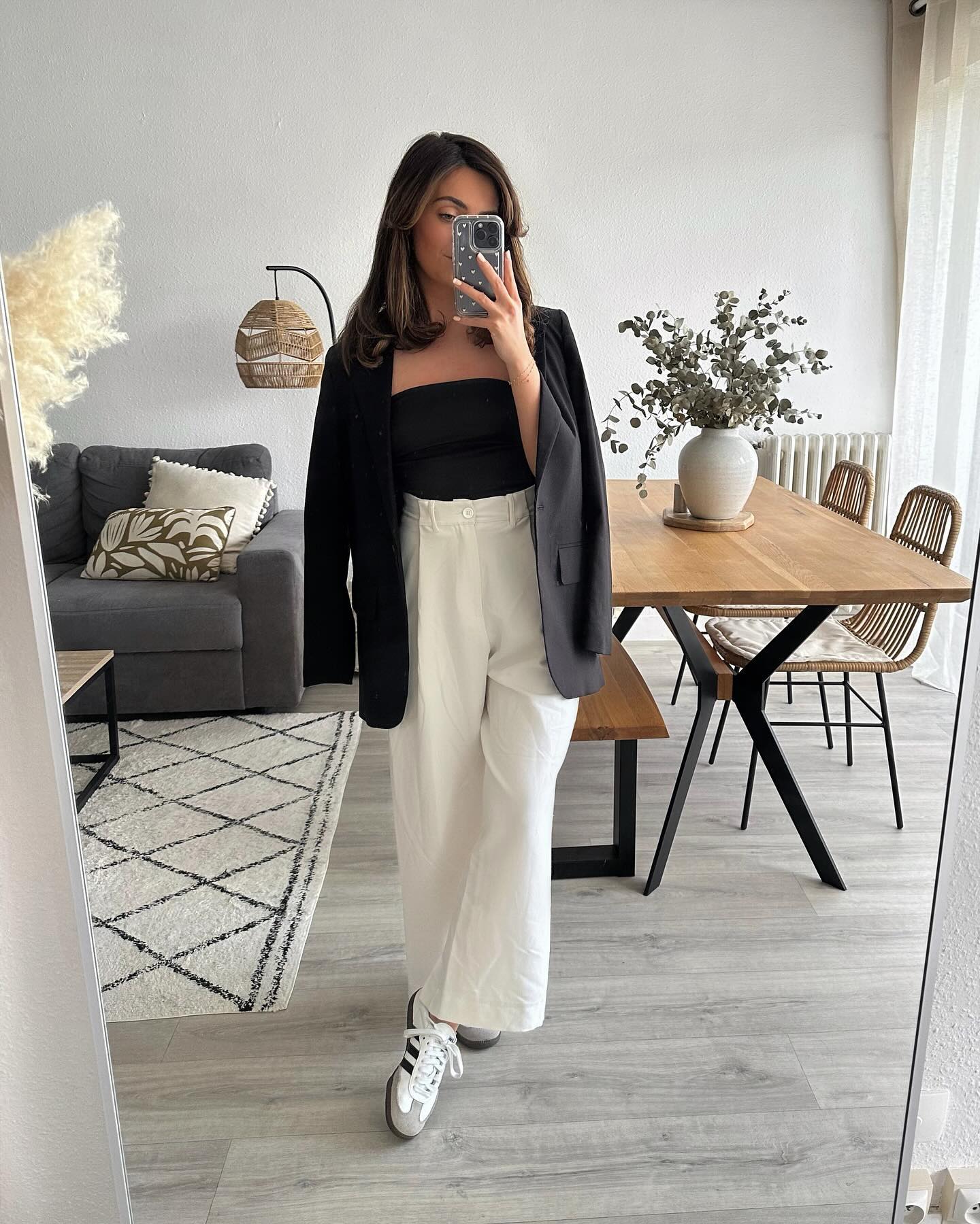 26 Blazer Outfit Ideas You Need for 2026 20 Chic Black Blazer With White Wide-Leg Pants