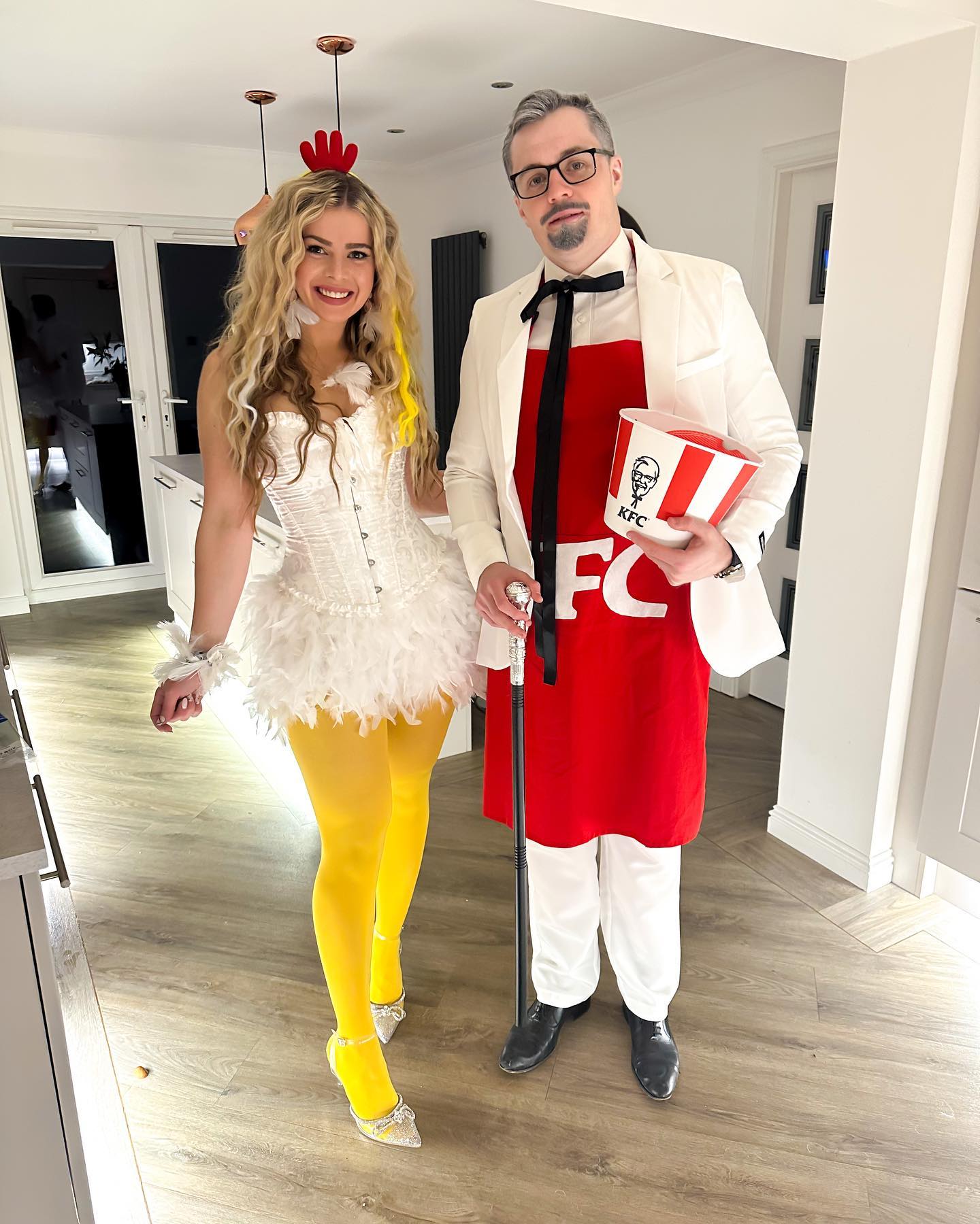 27 Epic Couples Halloween Costumes for 2026 11 Chicken & Colonel Sanders Couples Halloween Costume