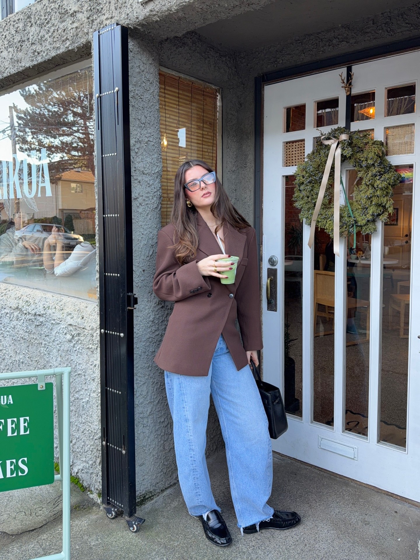 26 Blazer Outfit Ideas You Need for 2026 11 Chocolate Blazer With Light Wash Denim and Loafers