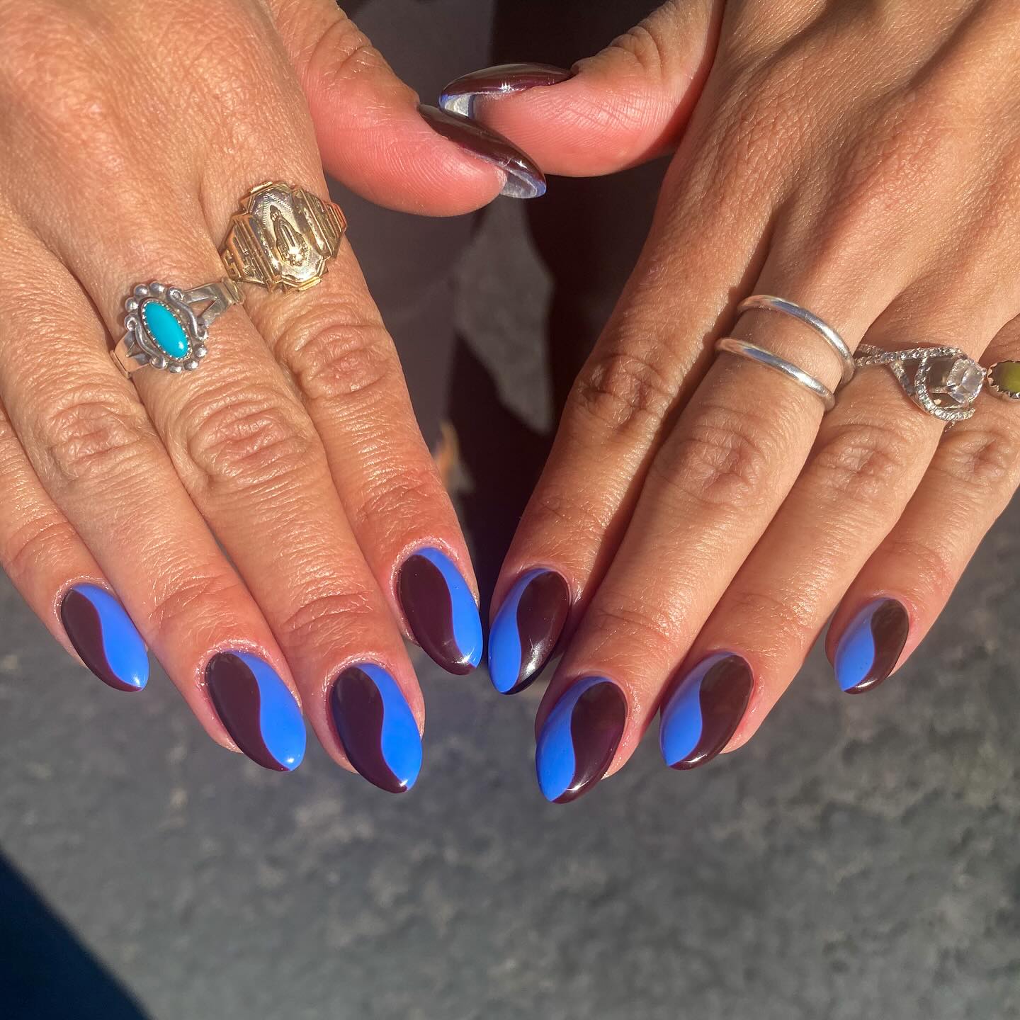 27 September Nails 2026 Trends You Must See 20 Chocolate Milk Blue Yin Yang Nails