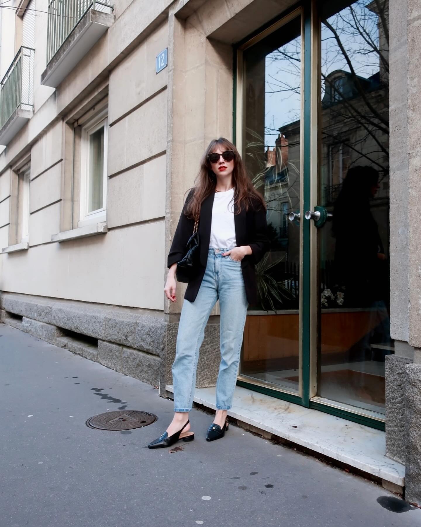 26 Blazer Outfit Ideas You Need for 2026 18 Classic Black Blazer With Light Wash Denim Street Style