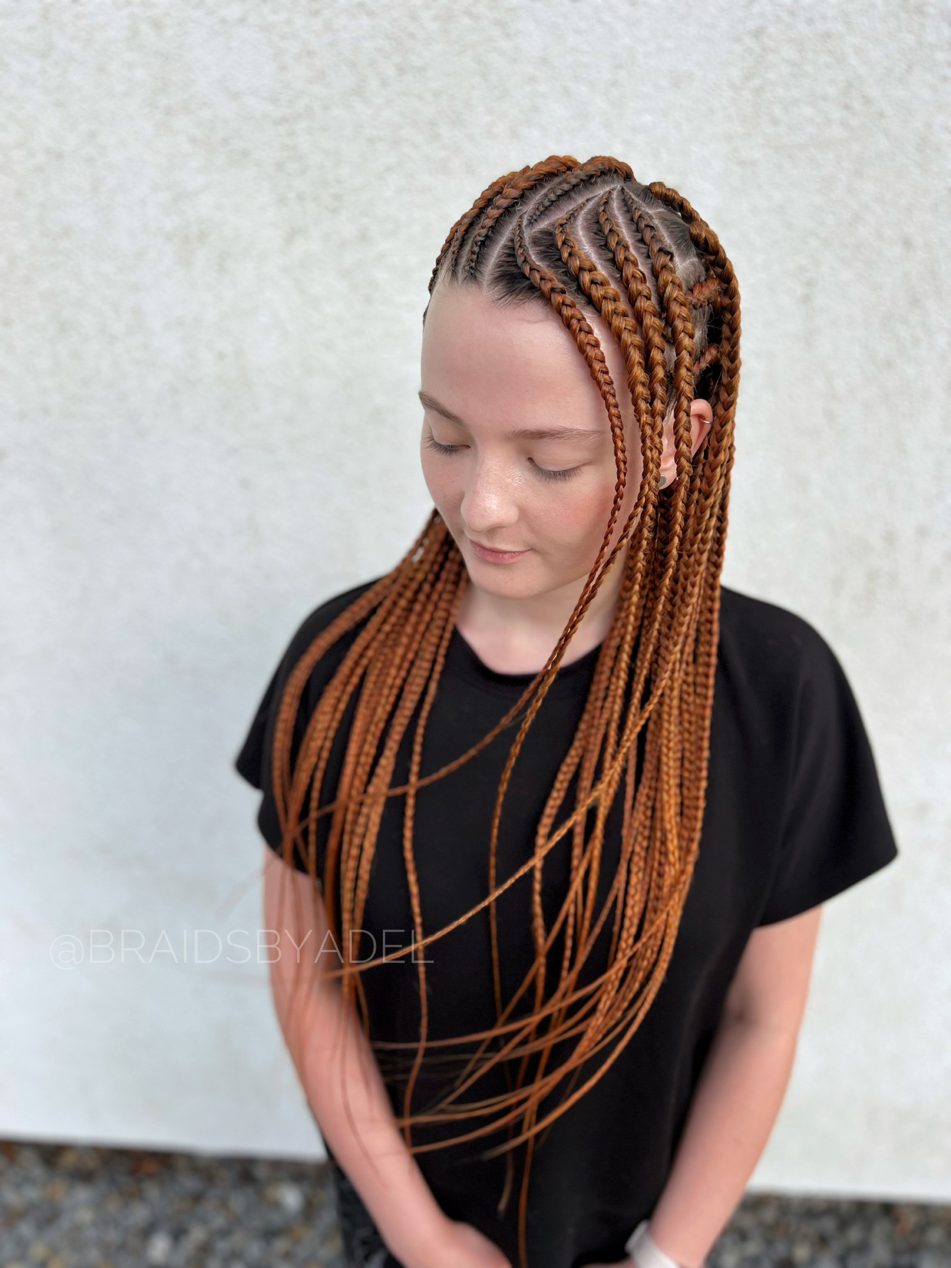 26 Stunning Fulani Braids Hairstyles for 2026 23 Copper Box Braids With Defined Parts