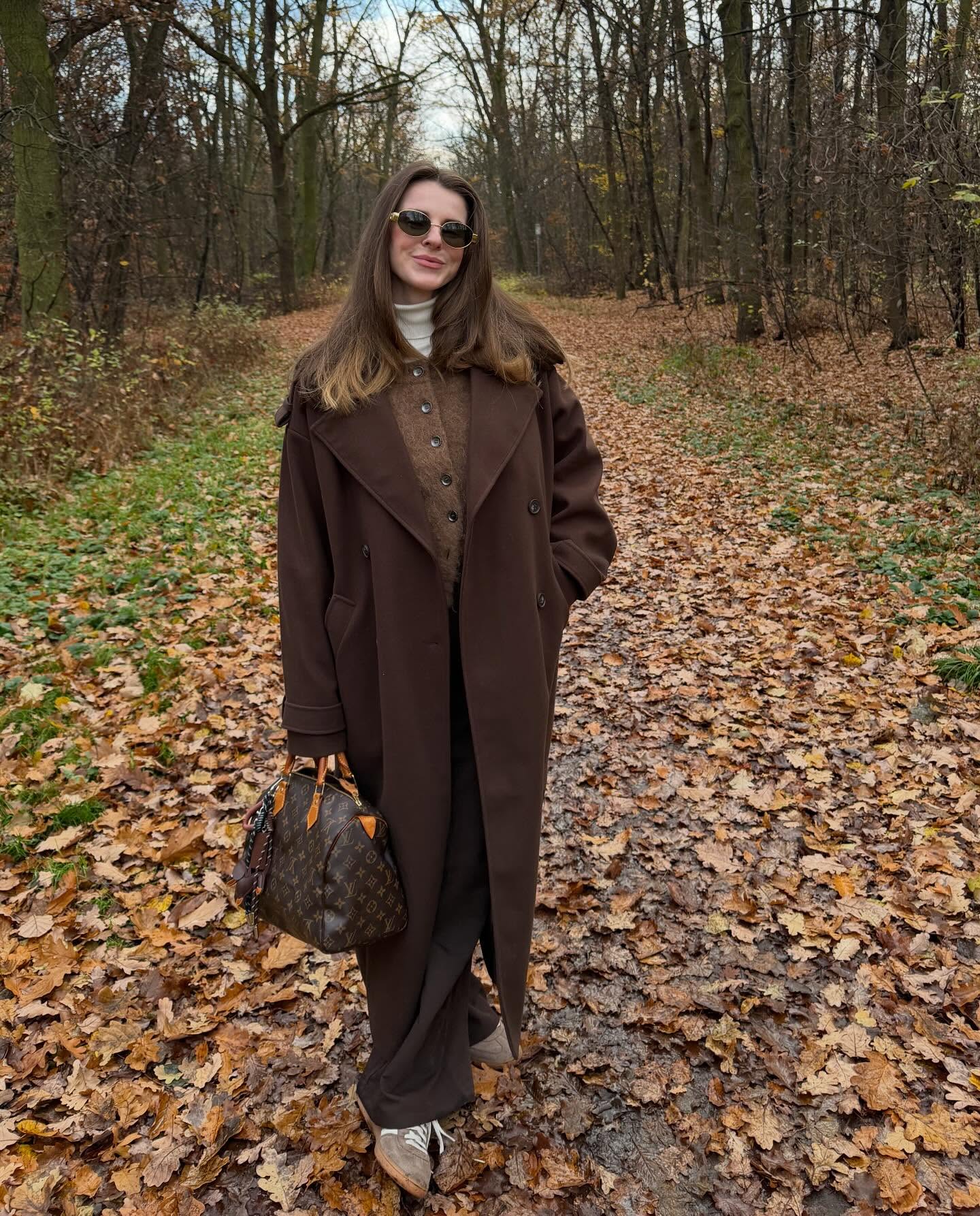 Cozy Chocolate Brown Lapel Coat And Trousers