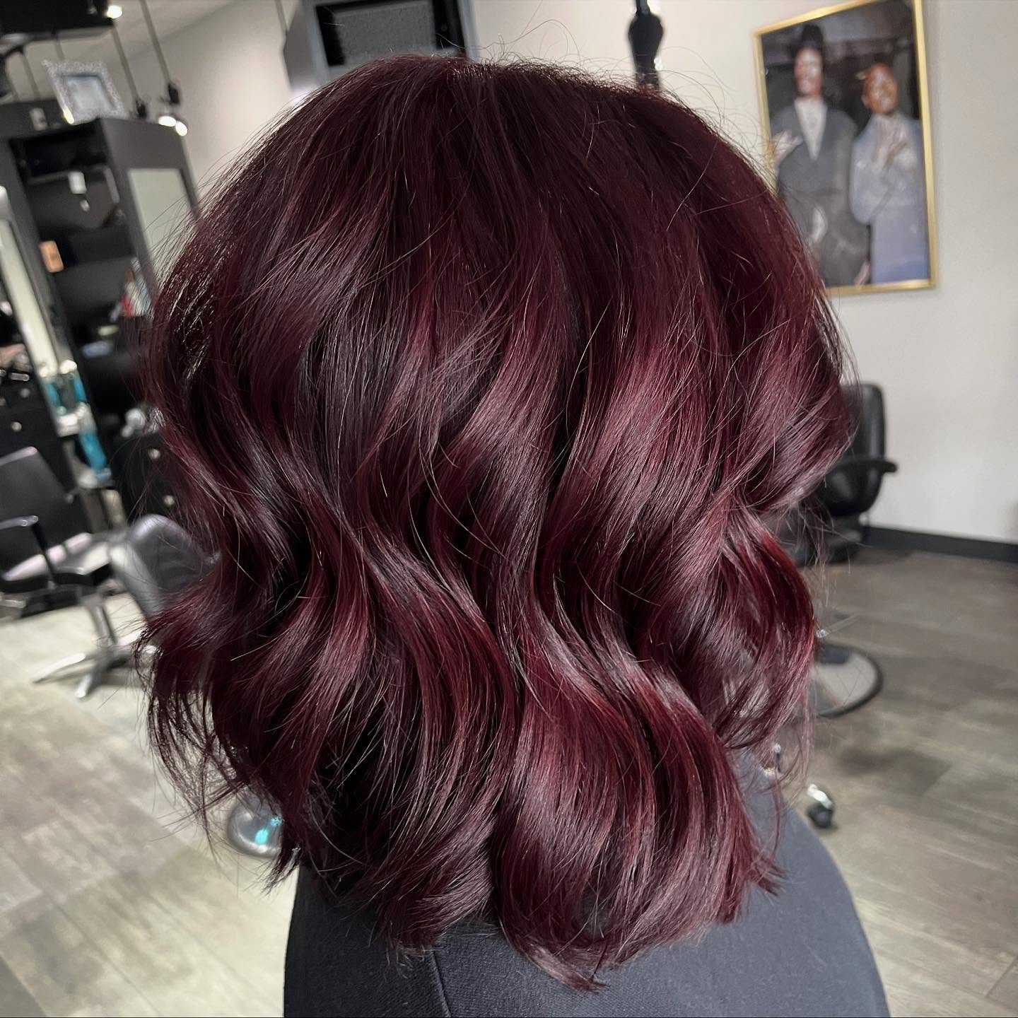 25 Cherry Cola Hair Colors Taking Over 2026 8 Deep Cherry Cola Waves For Collarbone Length Bob