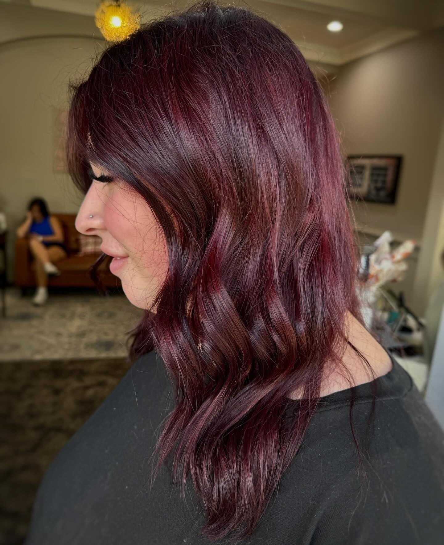 25 Cherry Cola Hair Colors Taking Over 2026 23 Deep Cherry Cola Waves With Face Framing
