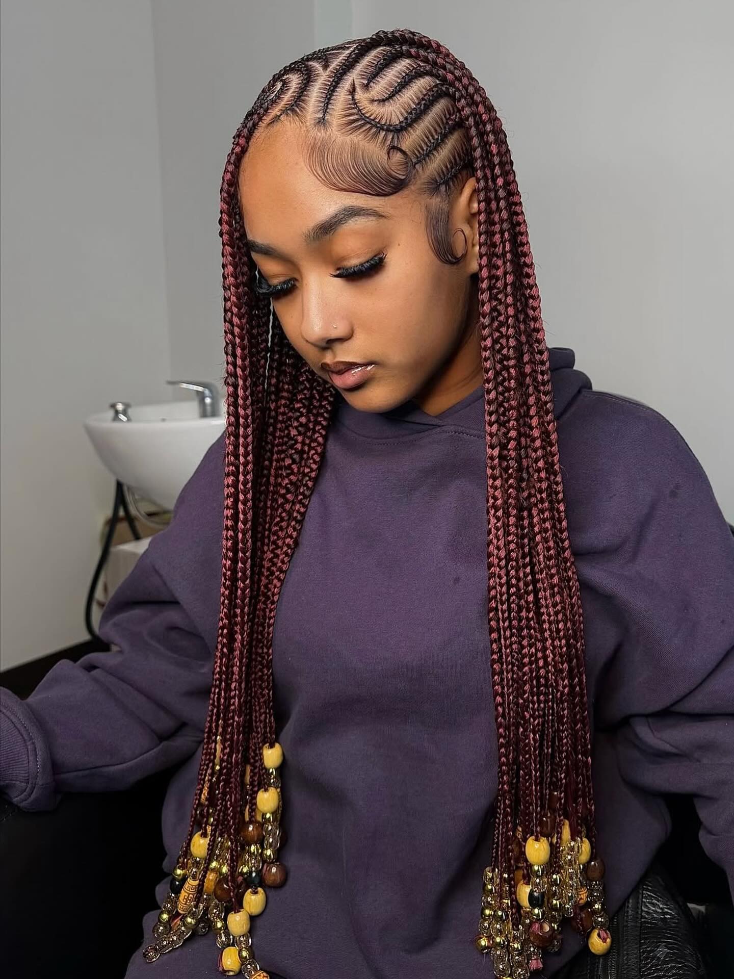 26 Stunning Fulani Braids Hairstyles for 2026 27 Deep Part Fulani Braids With Golden Charms