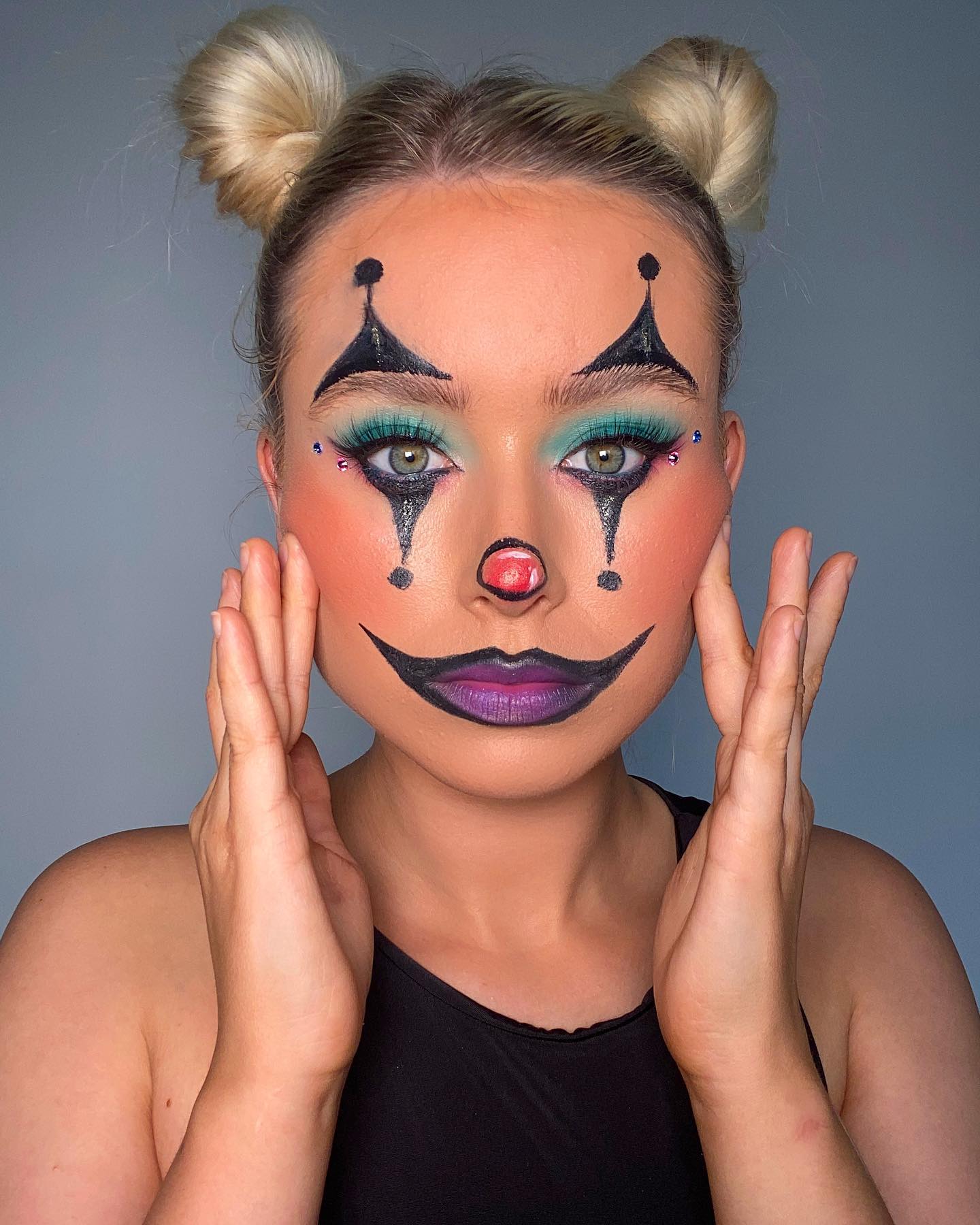 25 Wild Clown Hairstyles for 2026 You Need to See 4 Double Top Knot Blonde Clown Hair