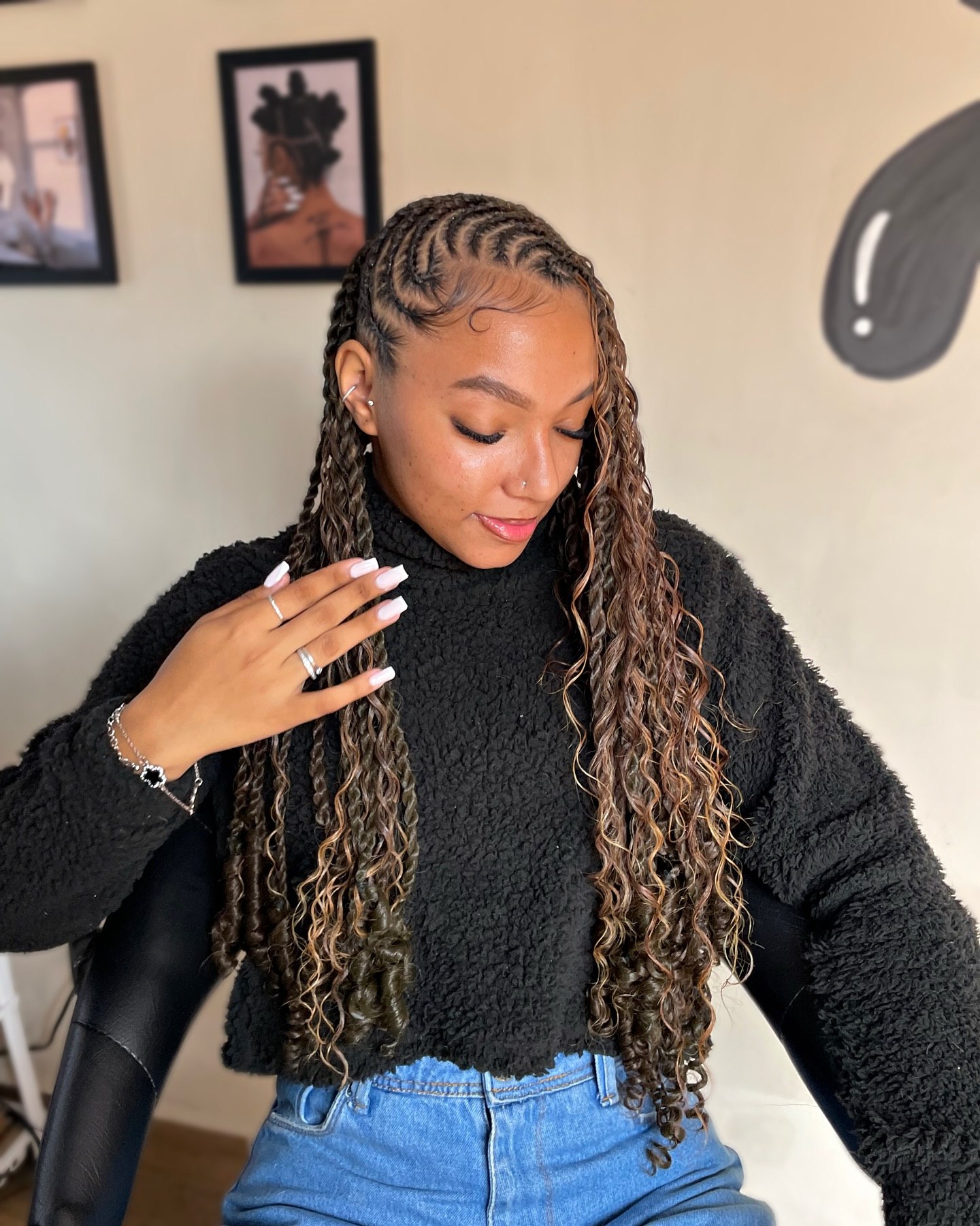 26 Stunning Fulani Braids Hairstyles for 2026 24 Elegant Fulani Braids With Defined Curls