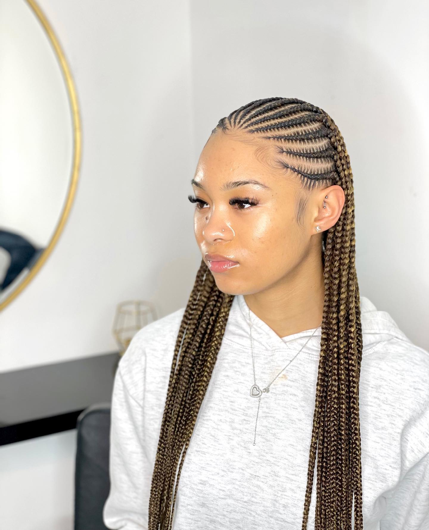 26 Stunning Fulani Braids Hairstyles for 2026 9 Elegant Fulani Braids With Honey Blonde Highlights