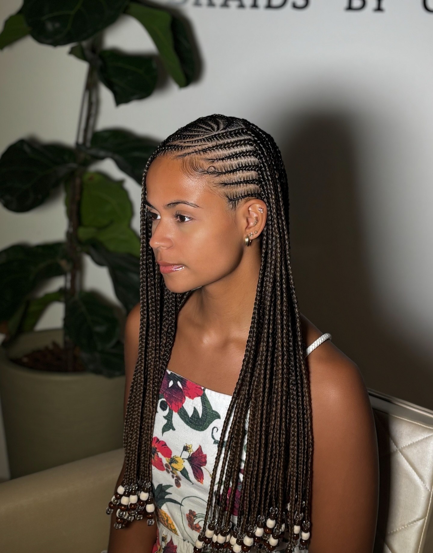 26 Stunning Fulani Braids Hairstyles for 2026 11 Elegant Micro Braids With Wooden Beads