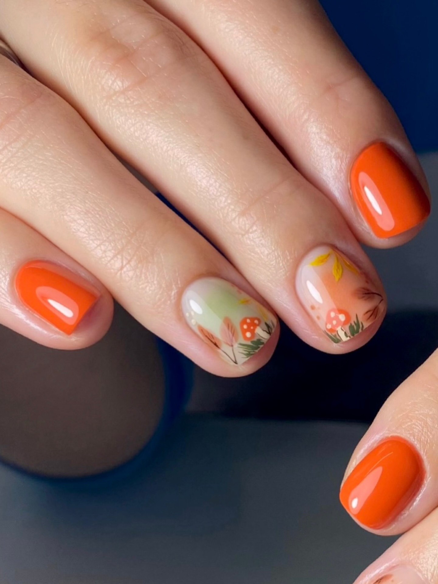 27 Must-Try Short Fall Nail Ideas for 2026 29 Enchanting Mushroom Forest Fall Gradient Nails