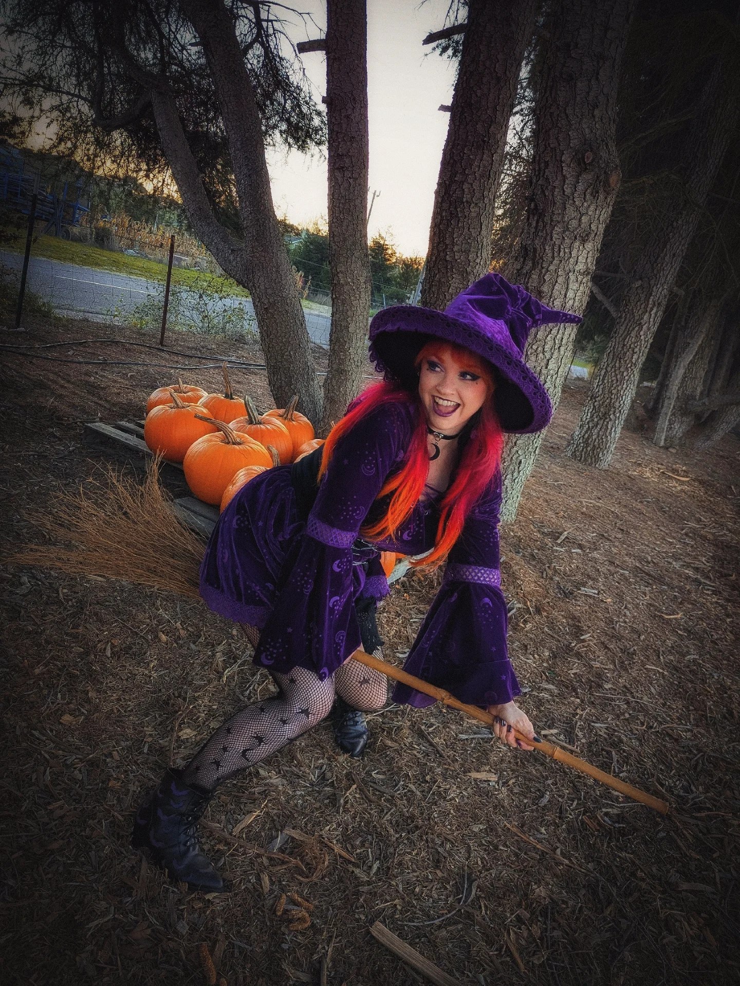 27 Spooktacular Halloween Outfits You Need for 2026 27 Enchanting Purple Witch Costume With Starry Details