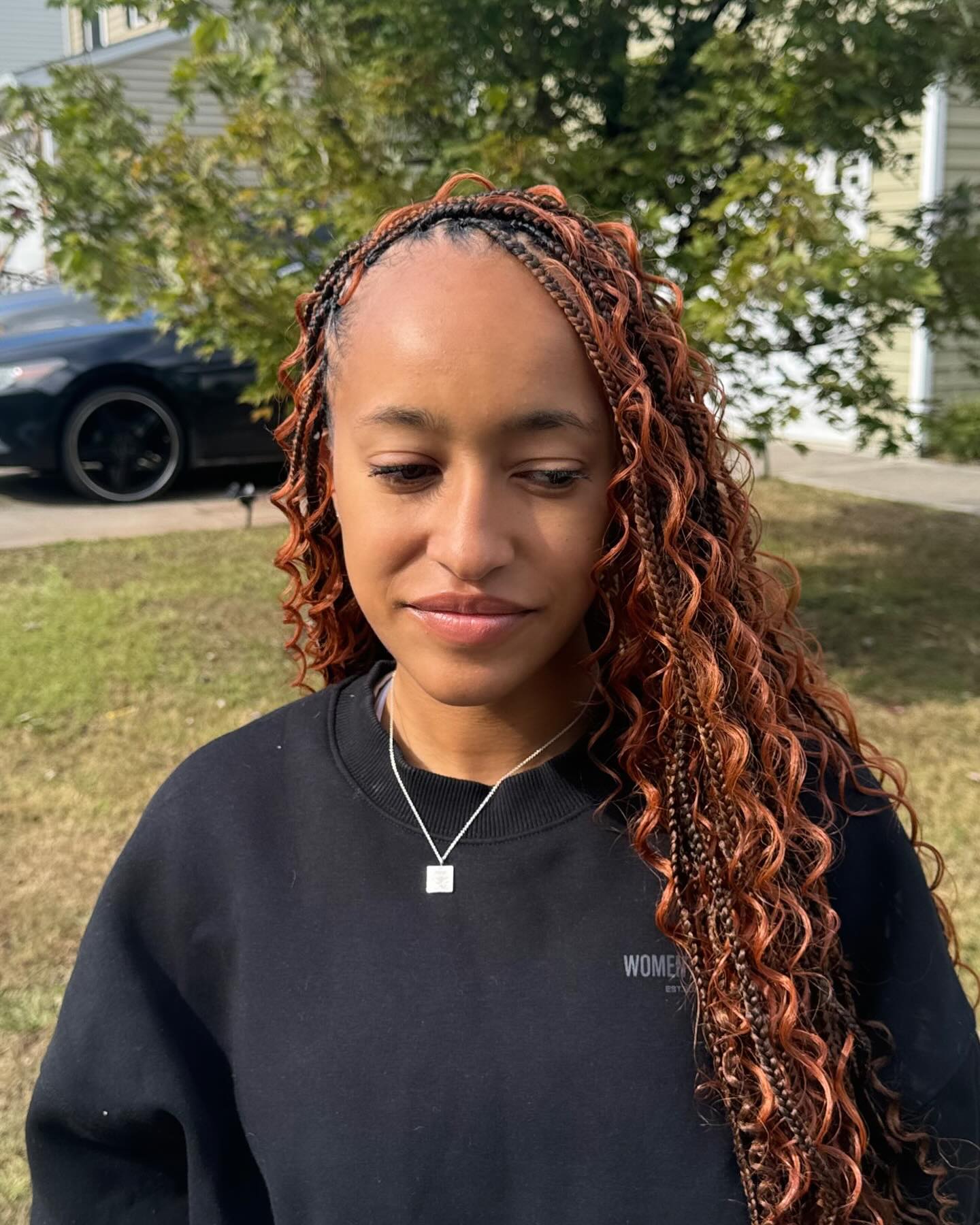 25 Fall Braids for 2026 You Need to Try Now 16 Fiery Auburn Goddess Braids With Curls