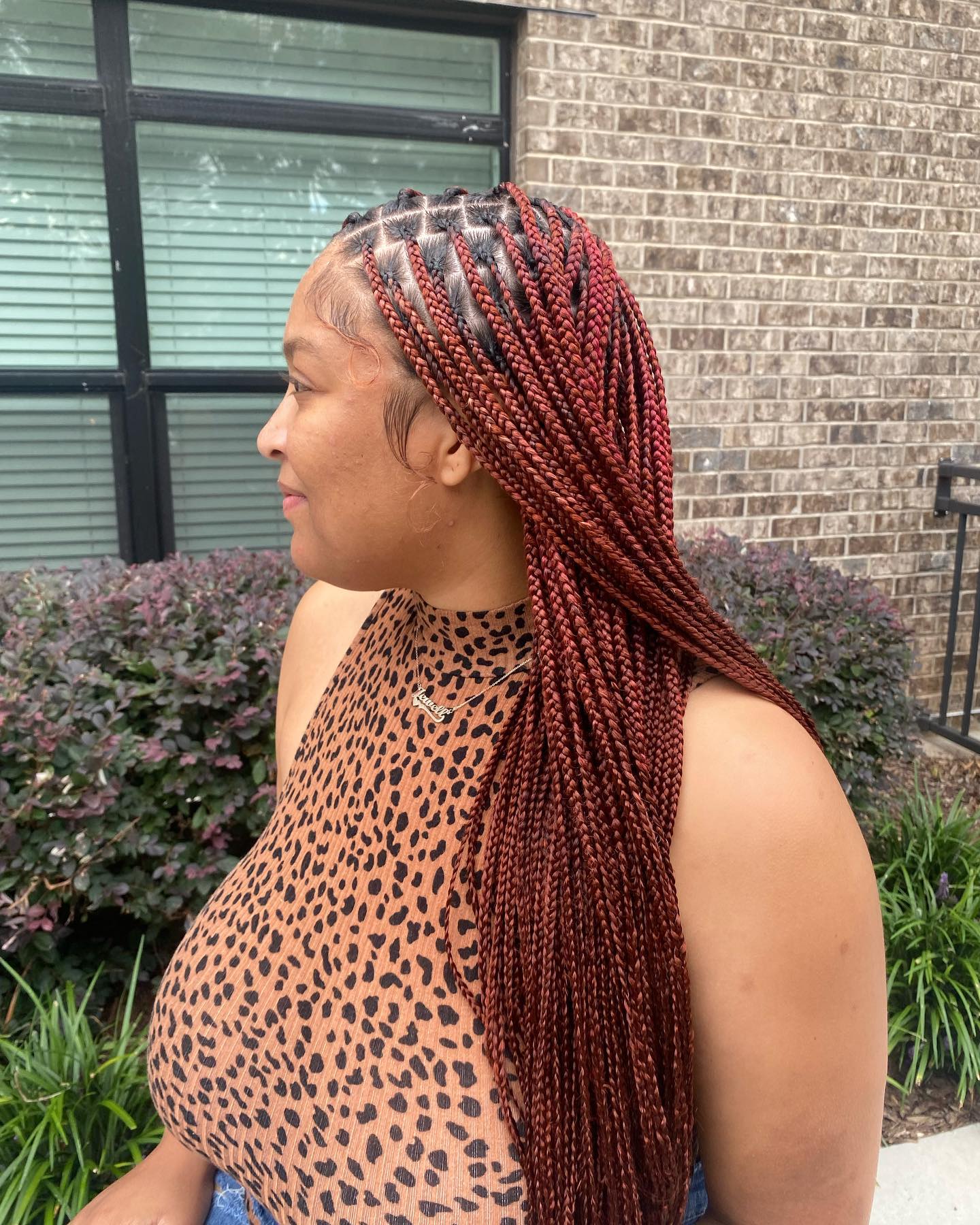 25 Fall Braids for 2026 You Need to Try Now 9 Fiery Red Box Braids With Defined Parts