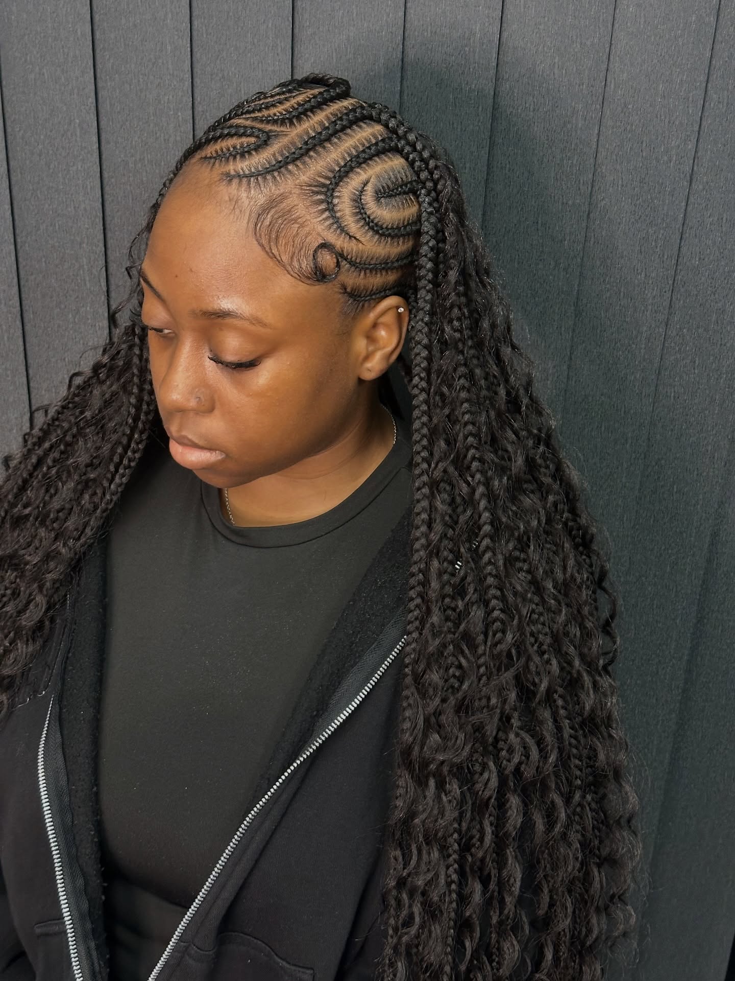 26 Stunning Fulani Braids Hairstyles for 2026 12 Intricate Fulani Braids With Curly Goddess Braids