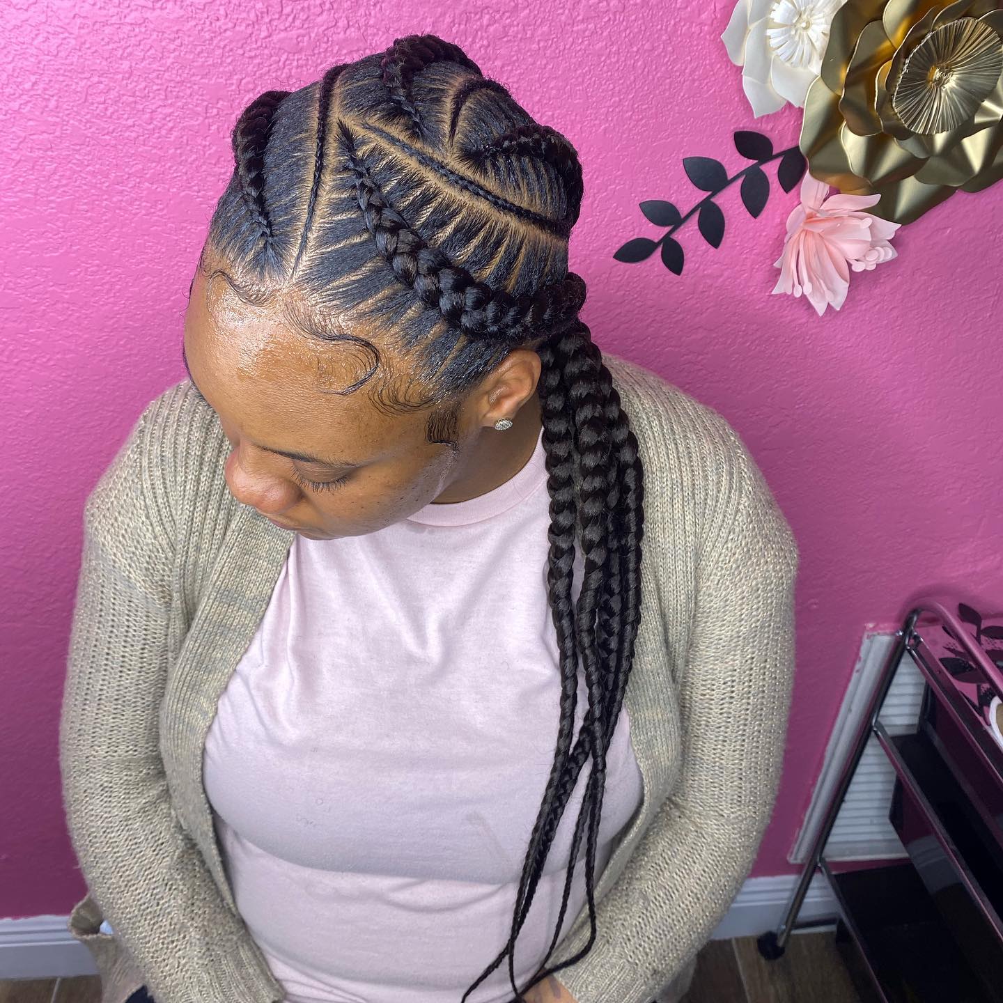 25 Fall Braids for 2026 You Need to Try Now 18 Intricate Geometric Cornrow Braids With Long Loose Ends
