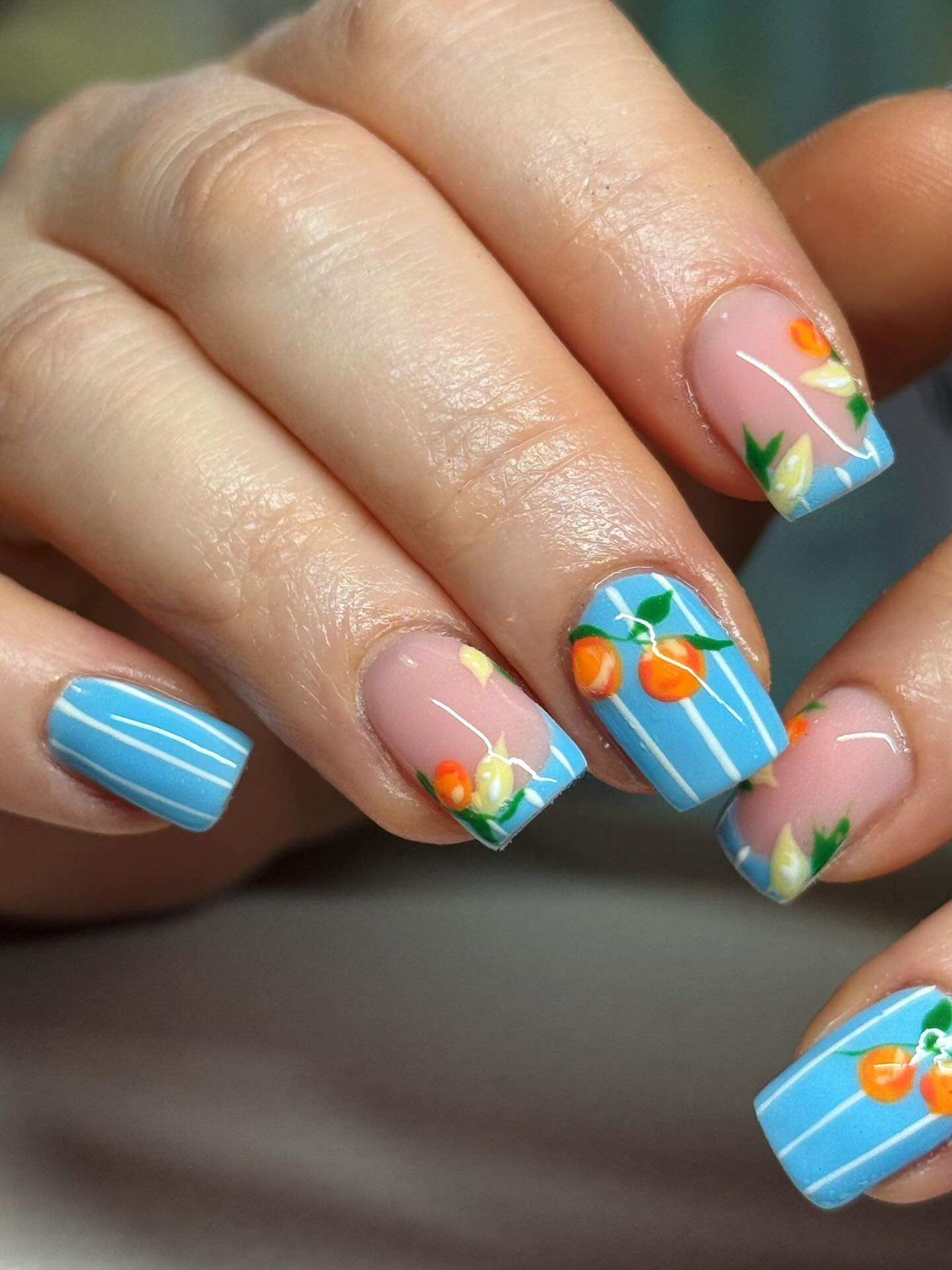 27 End of Summer Nail Ideas for 2026 22 Juicy Citrus French Tip Nail Art