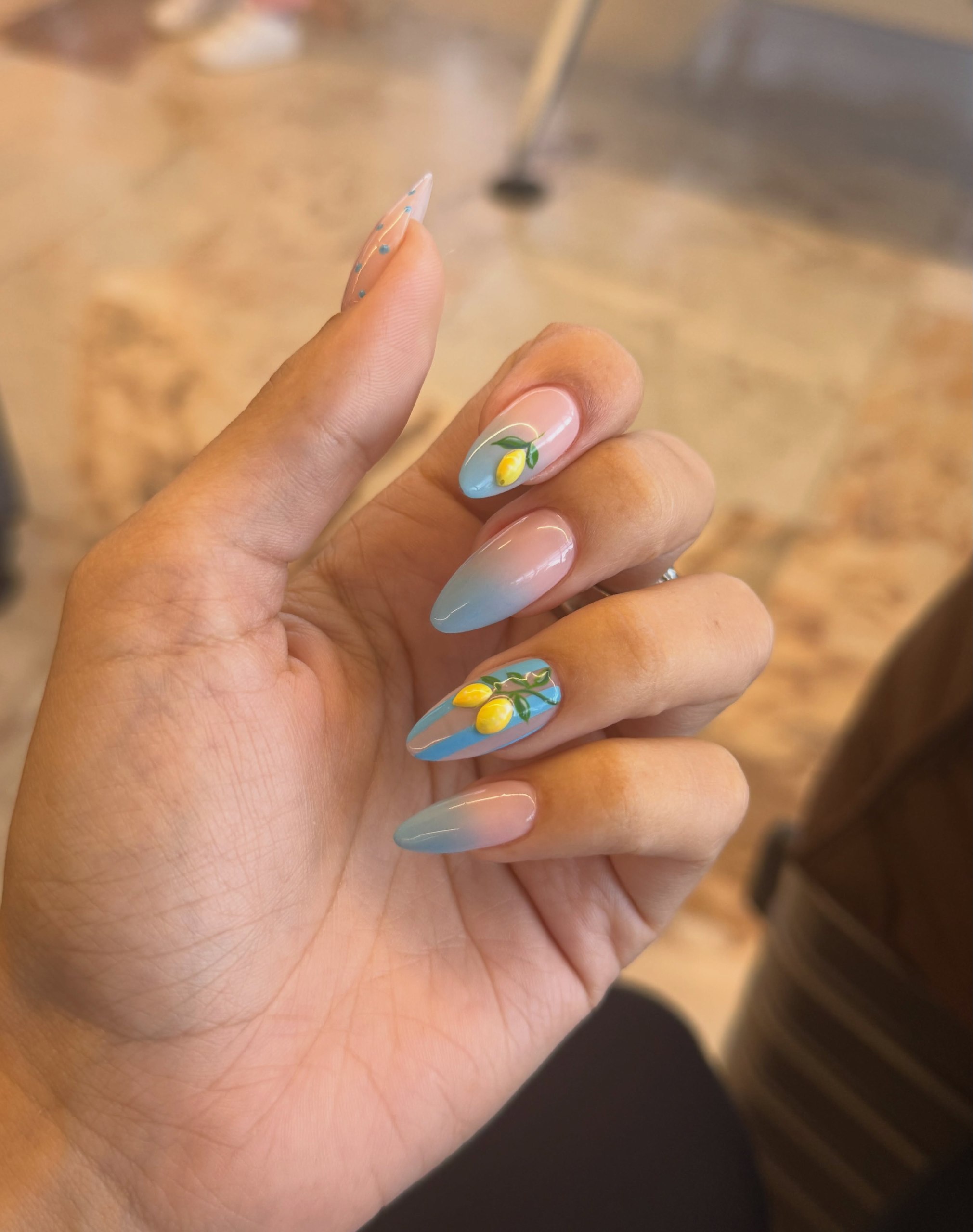 27 End of Summer Nail Ideas for 2026 21 Lemon Slice Ombre Almond Nails