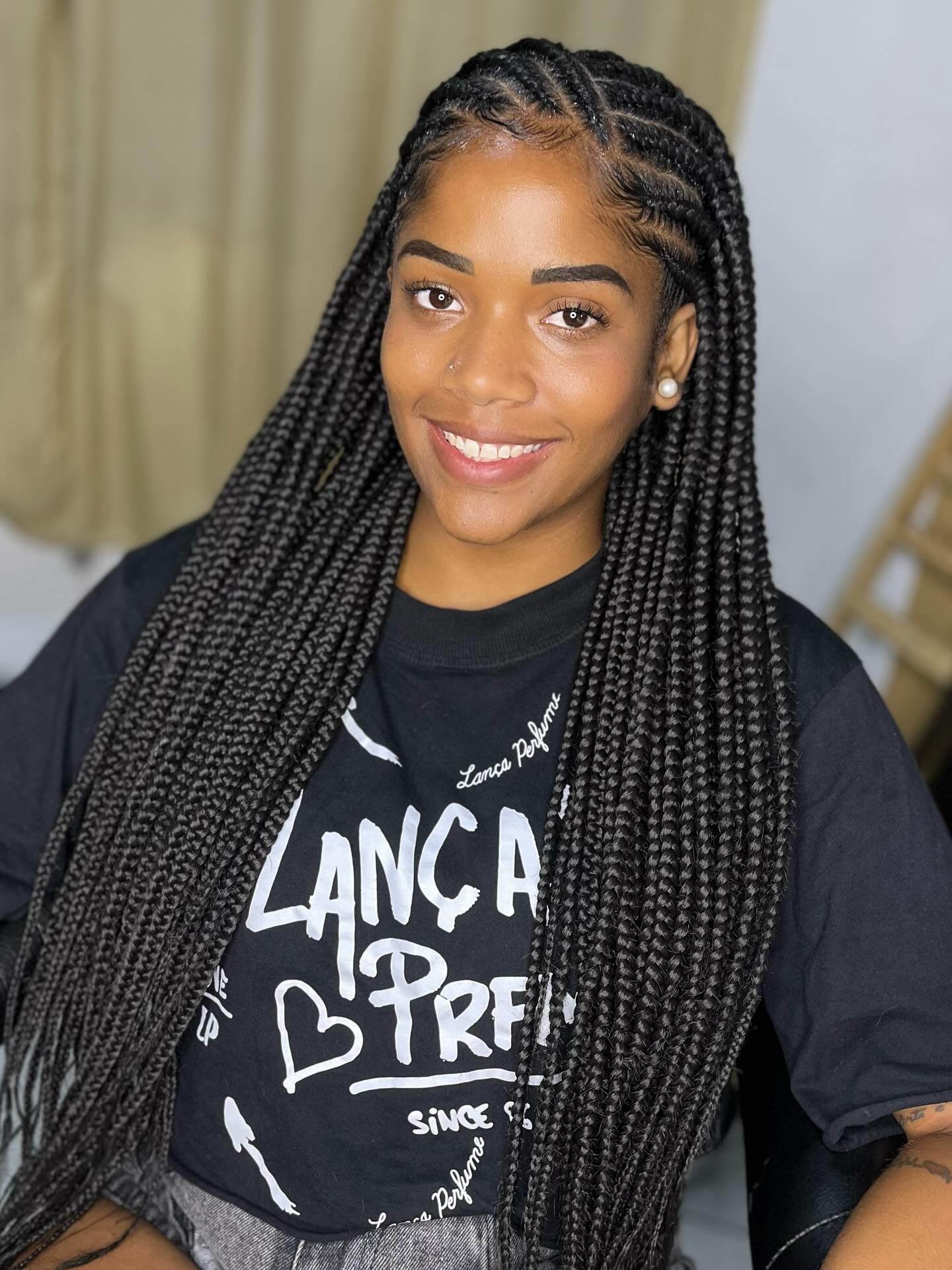 26 Stunning Fulani Braids Hairstyles for 2026 6 Long Box Braids With Curly Ends