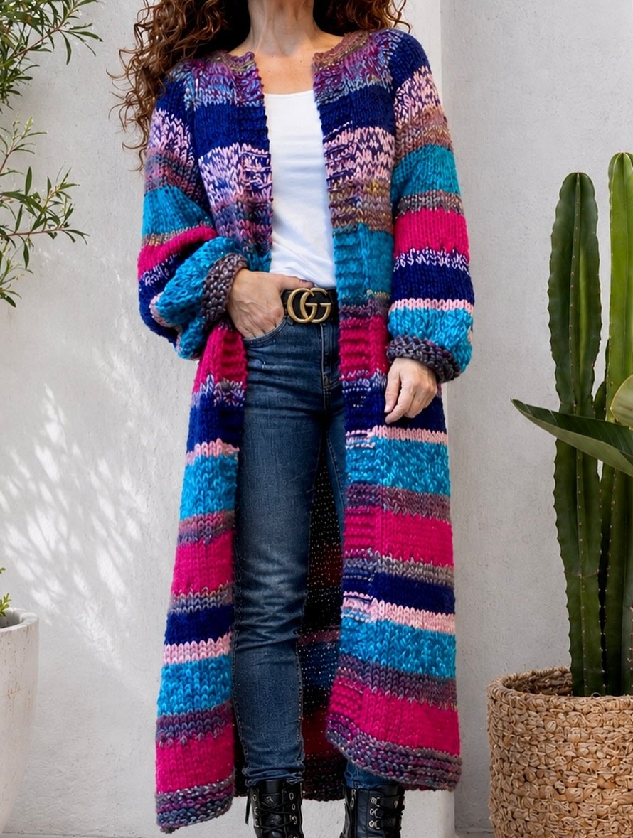 27 Cardigan Outfit Ideas You Need for 2026 14 Maxi Cardigan With Dark Wash Jeans And Black Boots