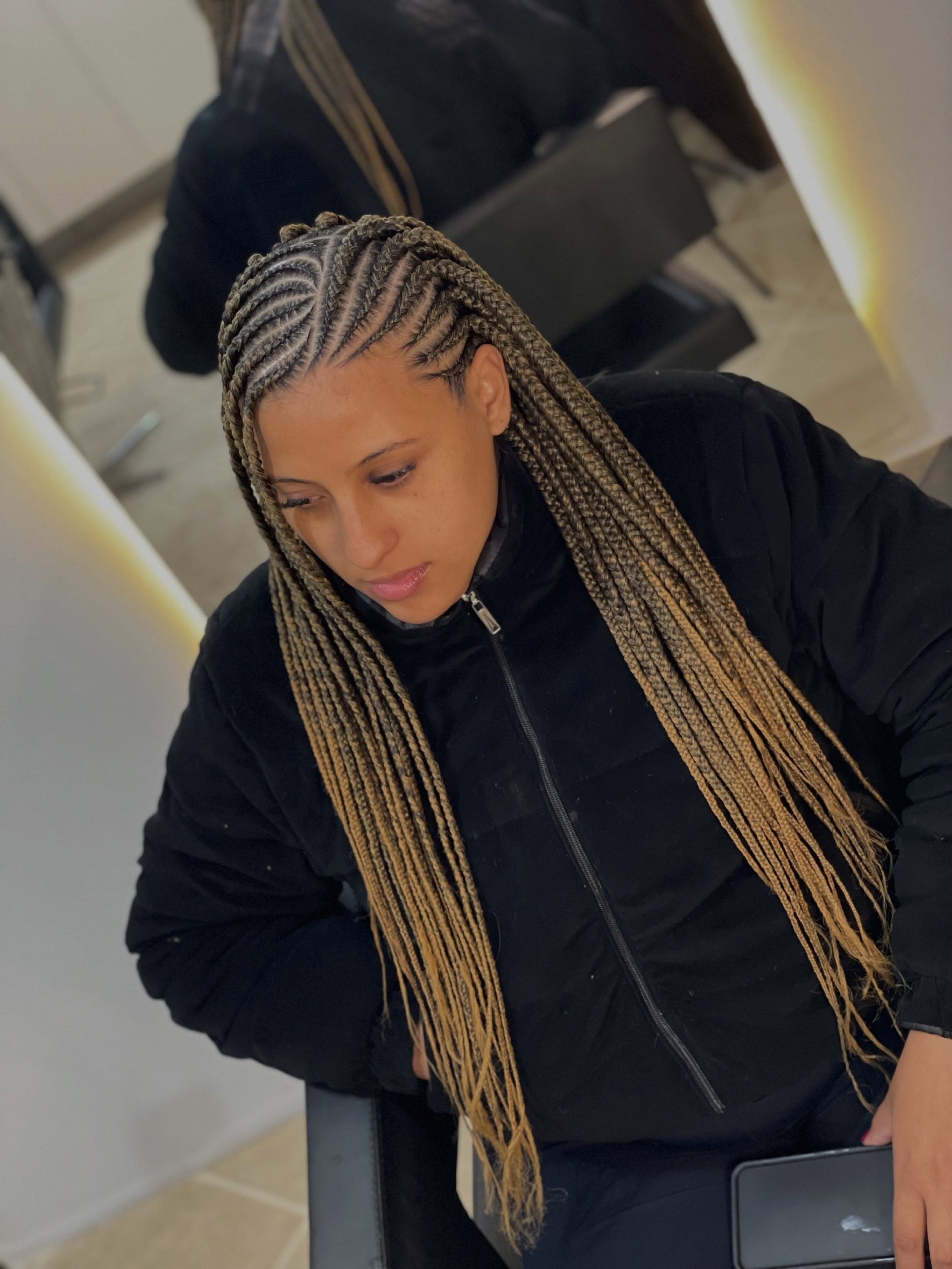 26 Stunning Fulani Braids Hairstyles for 2026 19 Ombre Blonde Feed-In Fulani Braids