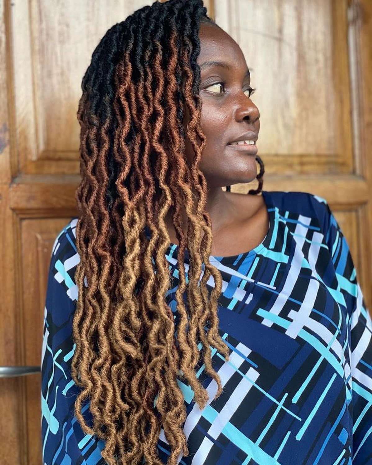 25 Protective Styles for Natural Hair Trends 2026 16 Ombre Faux Locs With Defined Spiral Curls