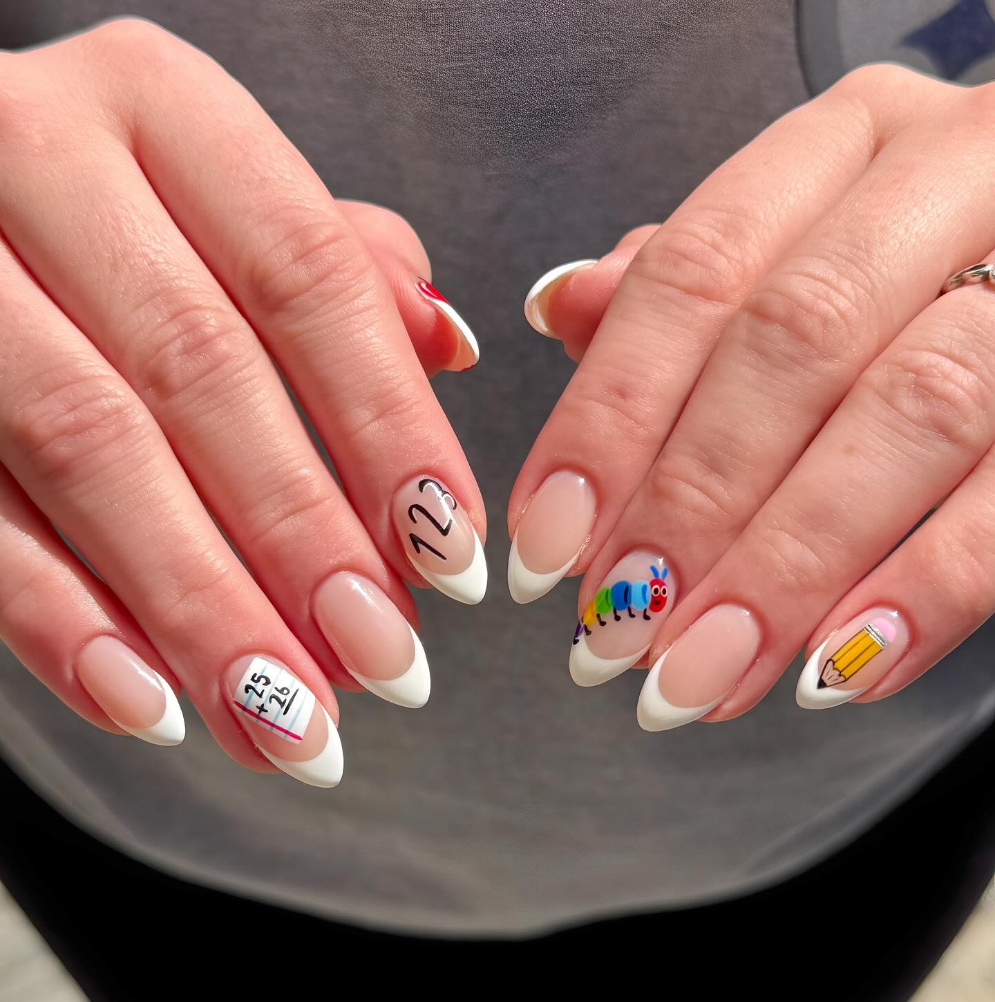 27 Back to School Nail Ideas for Teens 2026 16 Playful Back-to-School French Tip Nail Art