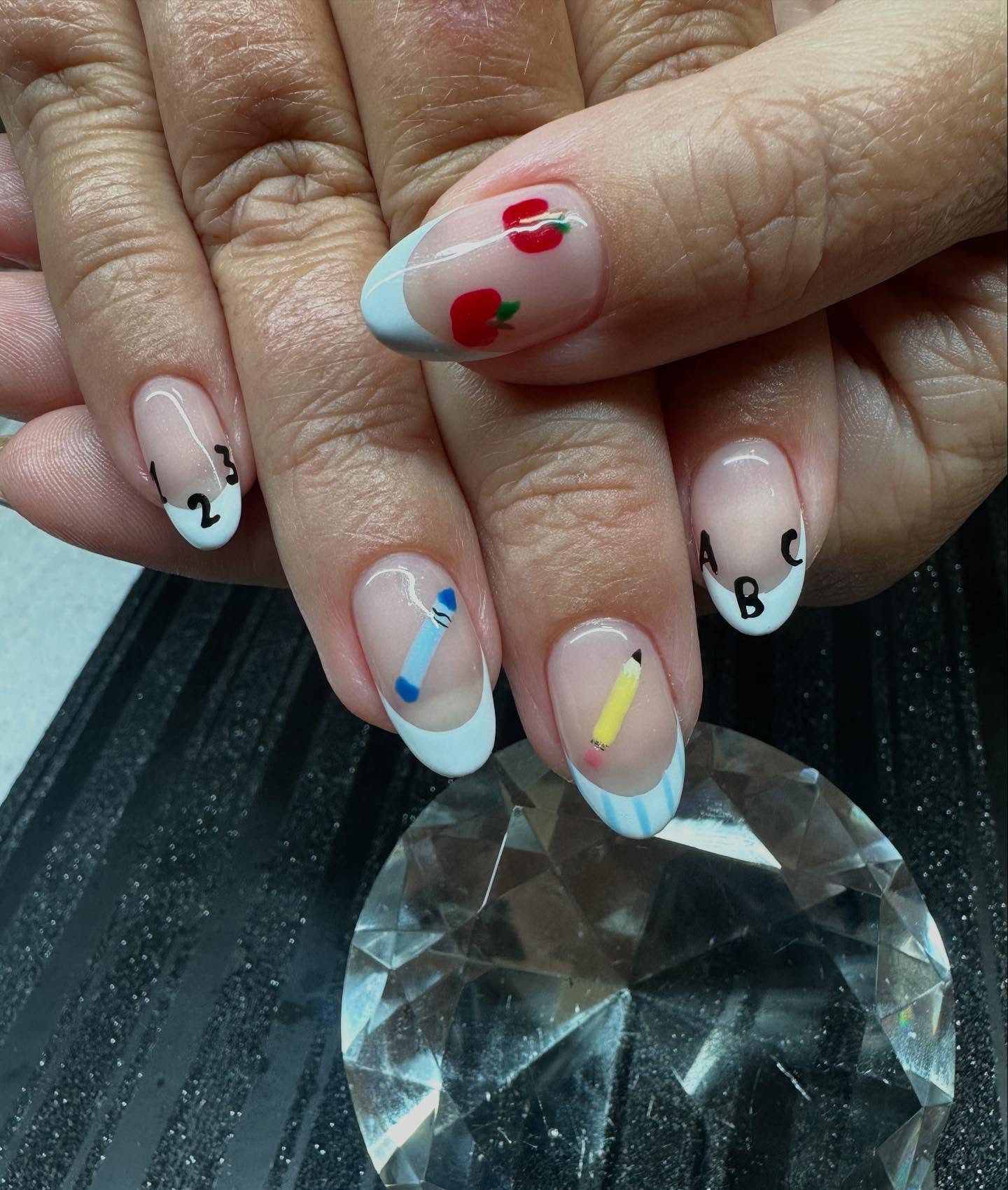 27 Back to School Nail Ideas for Teens 2026 25 School Days French Tip Nail Art