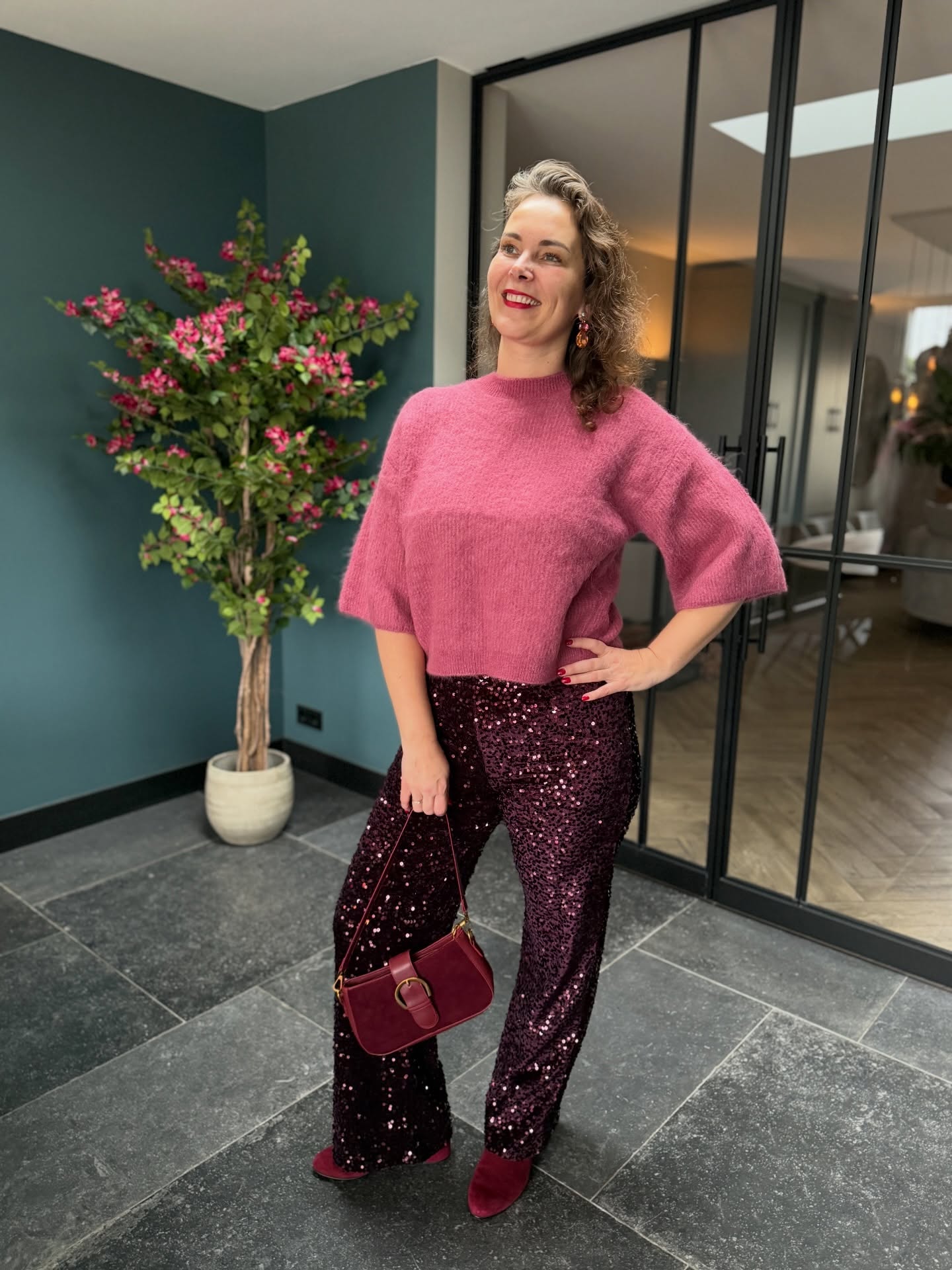 25 Fall Party Outfit Ideas You Need for 2026 9 Sparkly Sequins With Cozy Knit For A Glam Night