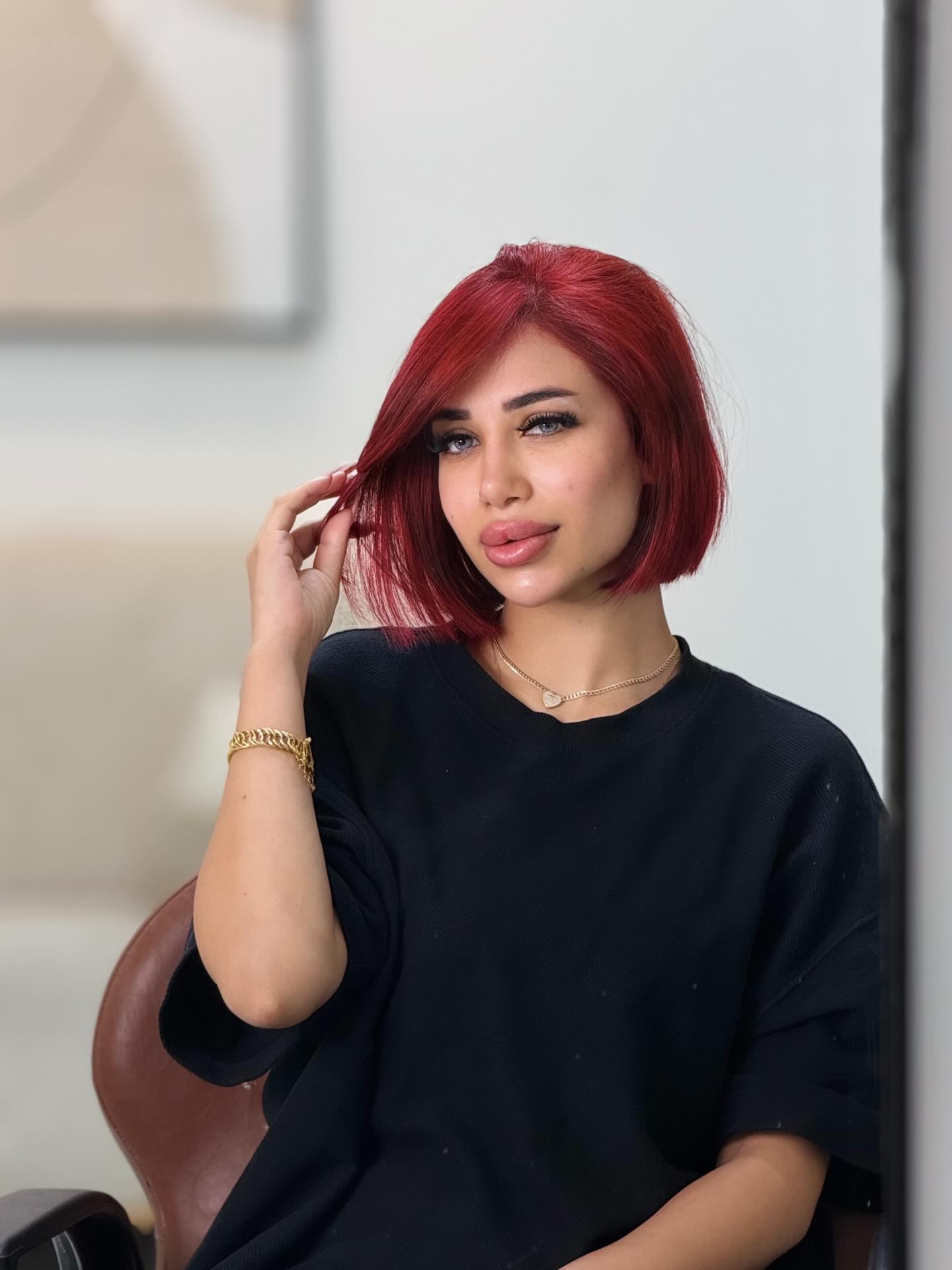 27 Red Hair Color Trends You Need for 2026 7 Vibrant Cherry Red Bob With Subtle Layers