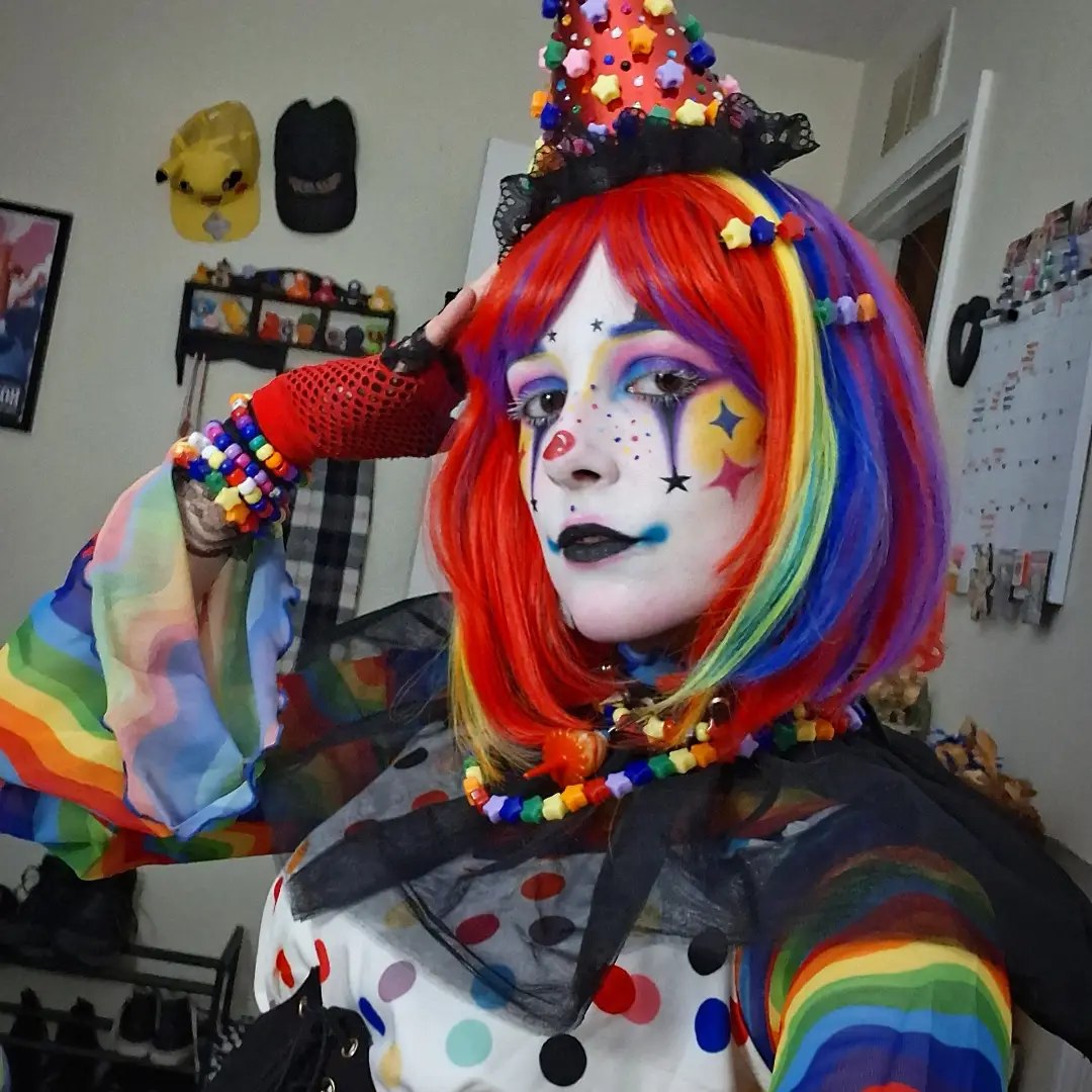 25 Wild Clown Hairstyles for 2026 You Need to See 24 Vibrant Rainbow Clown Bob Wig