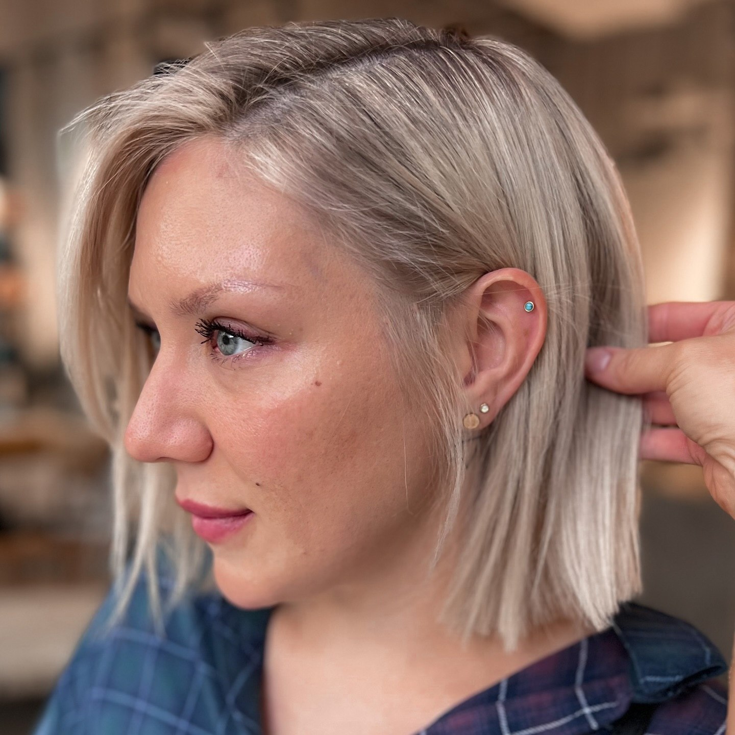 Blunt Textured Bob For Fine Thinning Hair