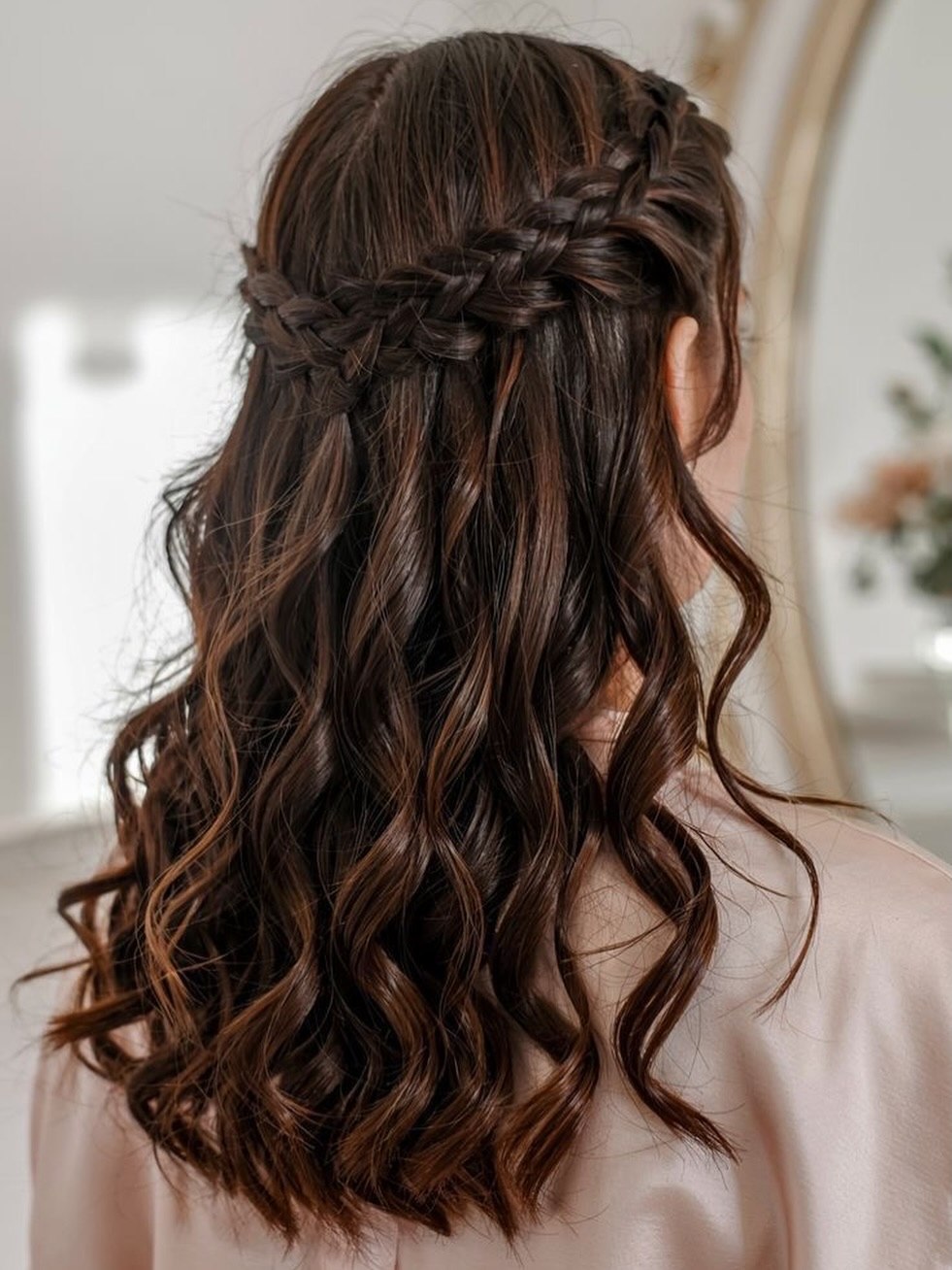 Boho Braided Half Up Waves For Vacation