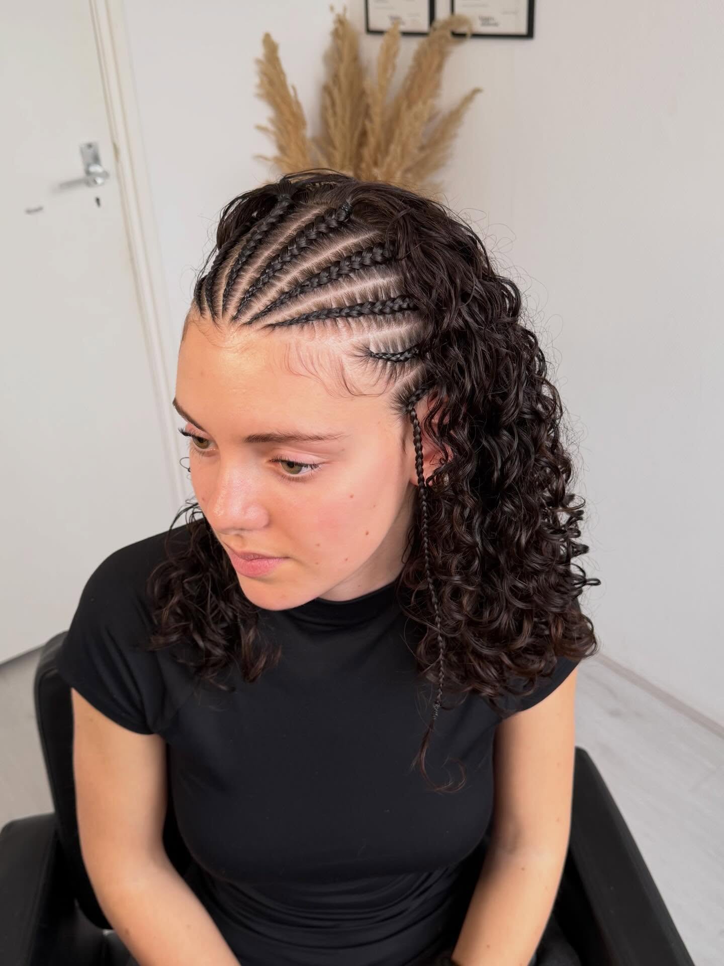 Braided Front With Natural Curly Texture
