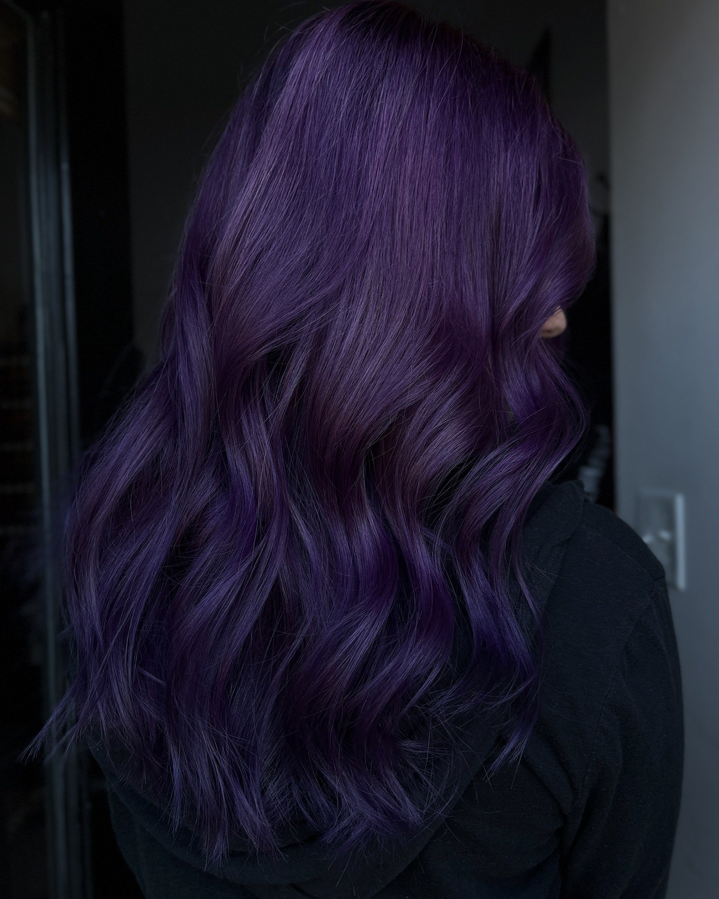 Deep Plum Waves With Subtle Violet Undertones
