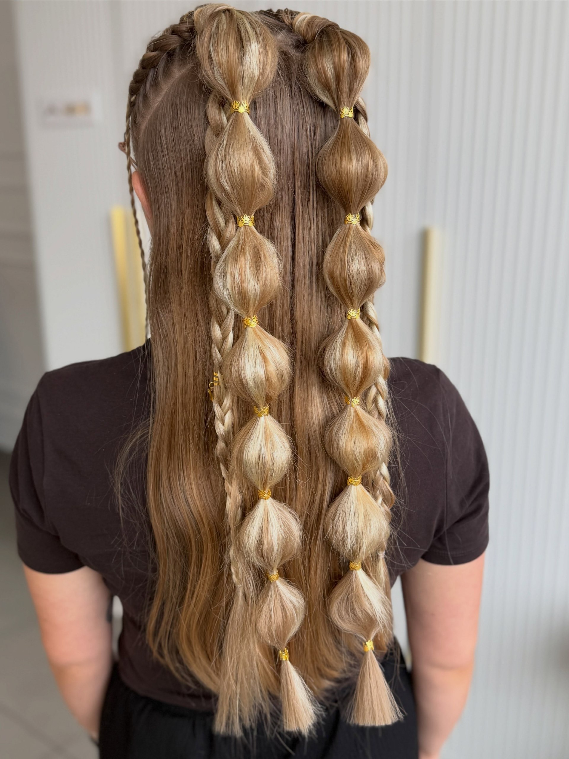 Double Dutch Braids With Bubble Braids
