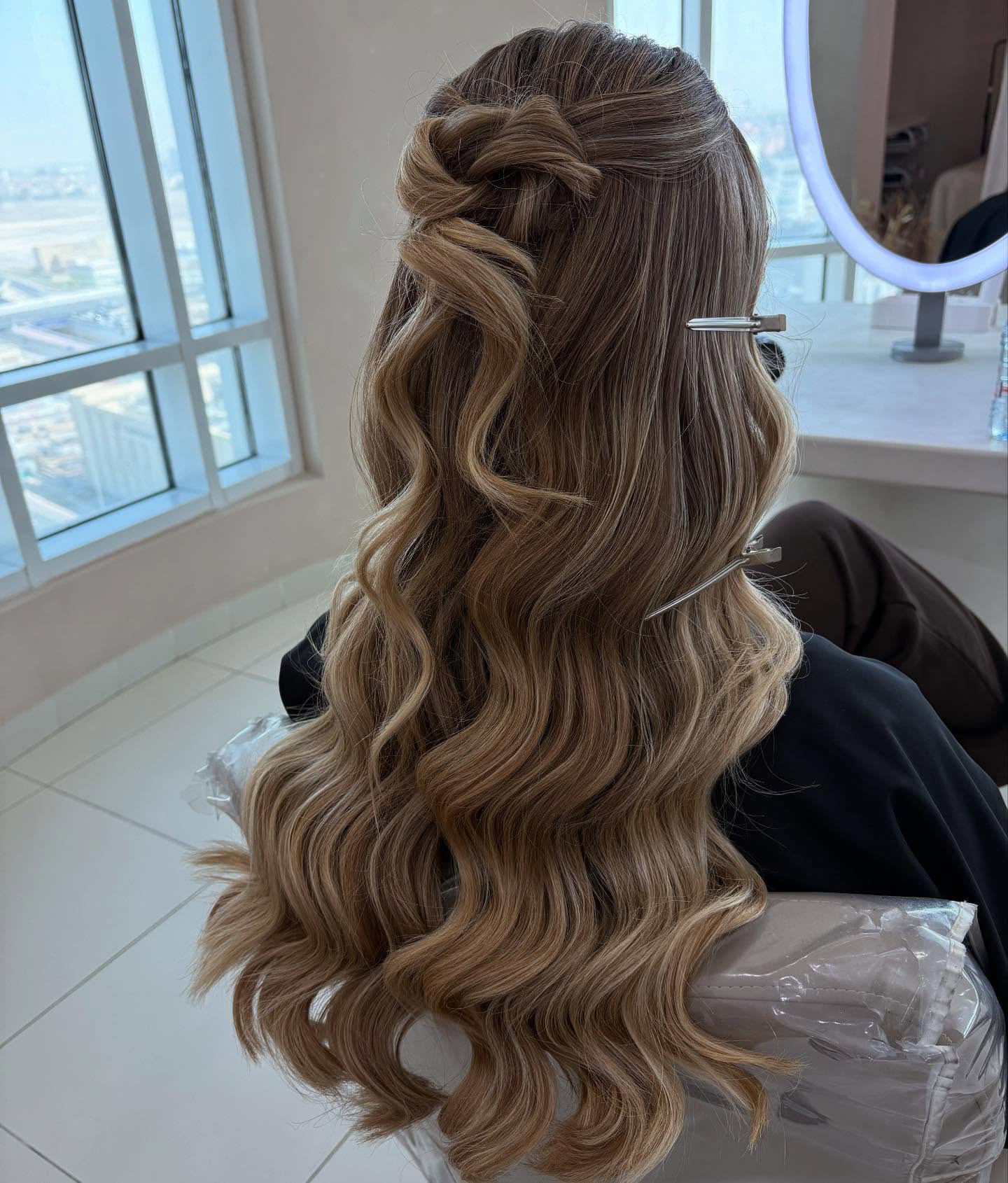 Half Up Twisted Waves For Summer Vacation