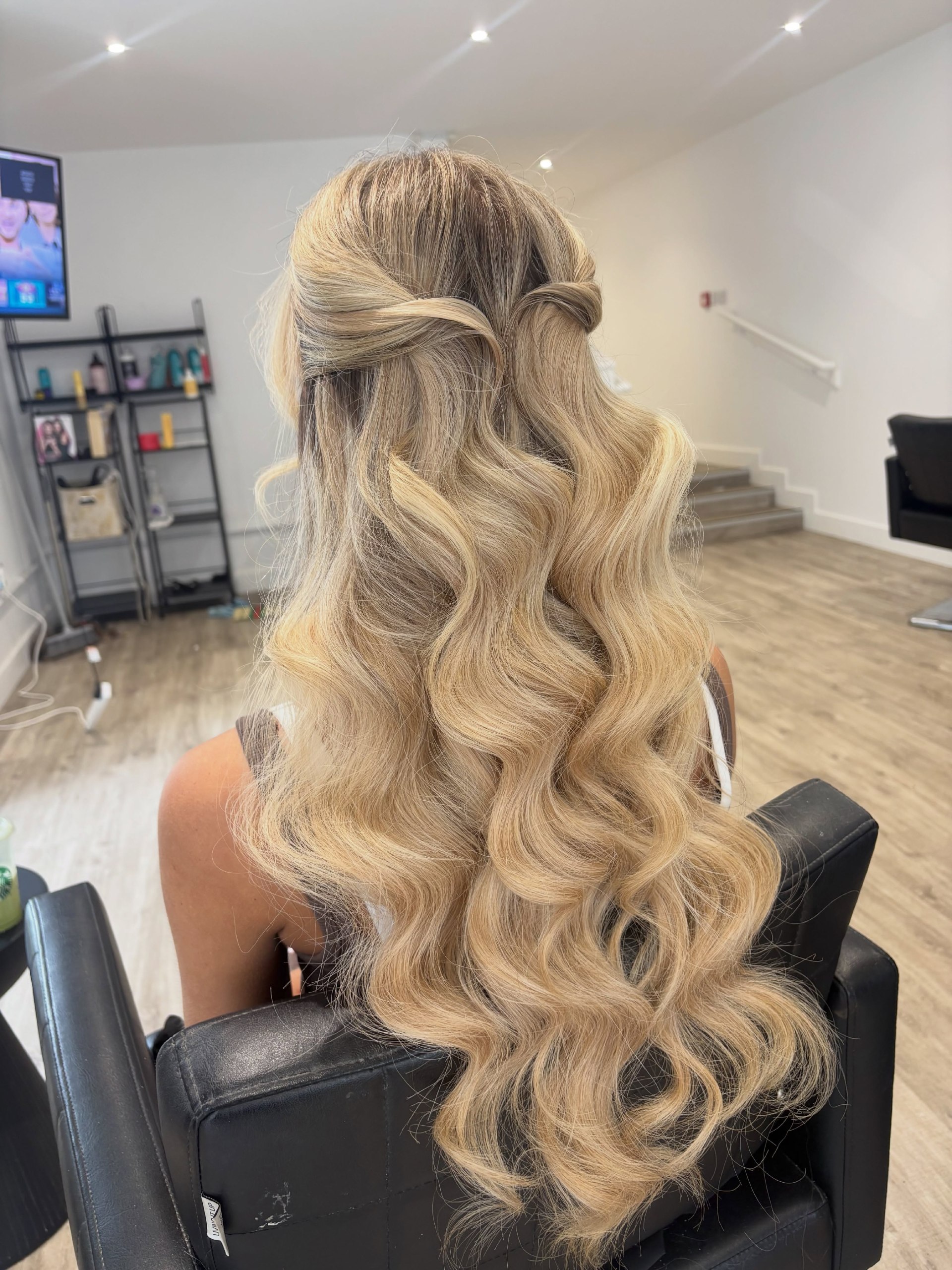 Half Up Twisted Waves For Vacation Hair