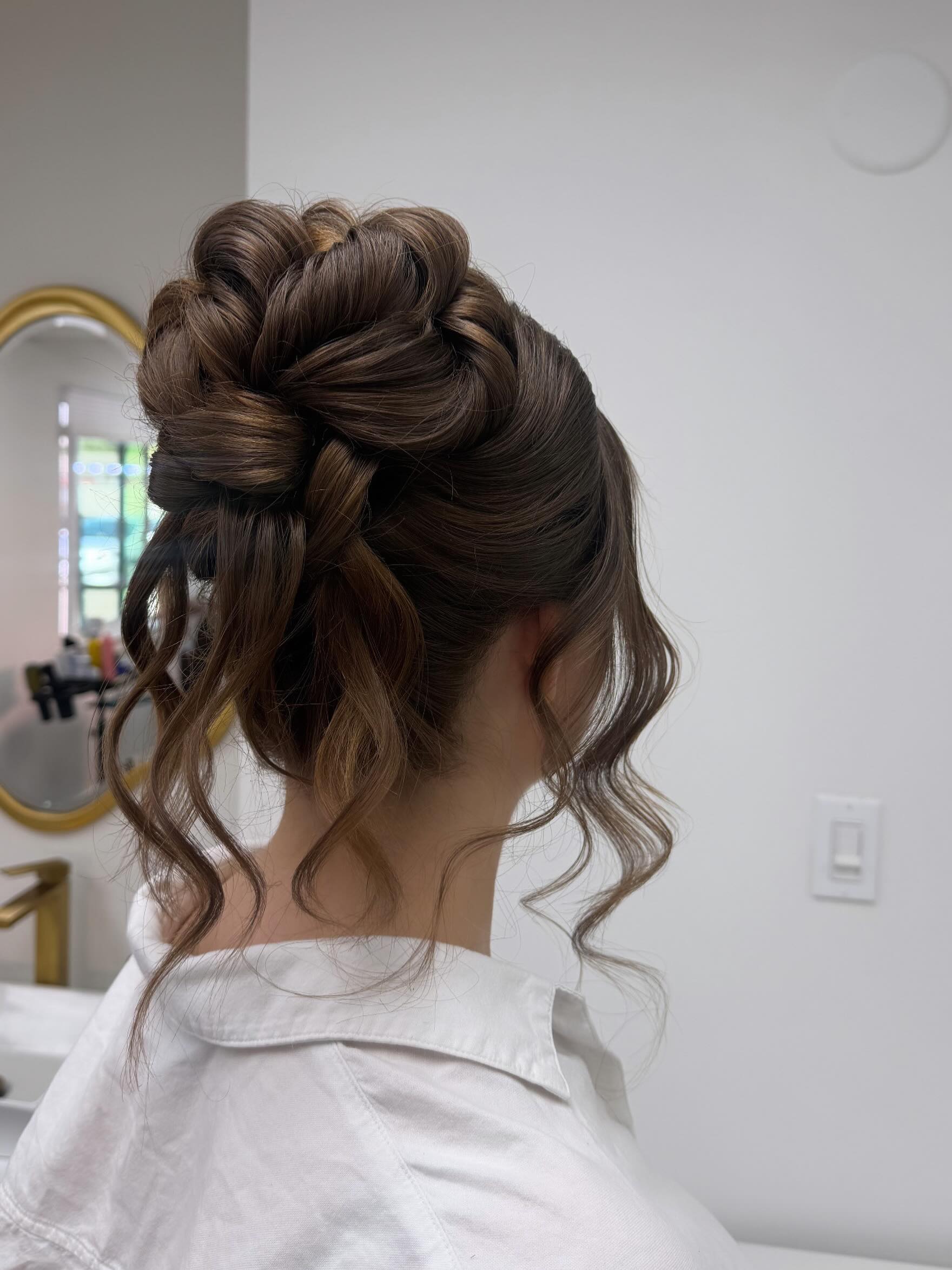 Intricate Braided Chignon With Soft Face Framing Tendrils