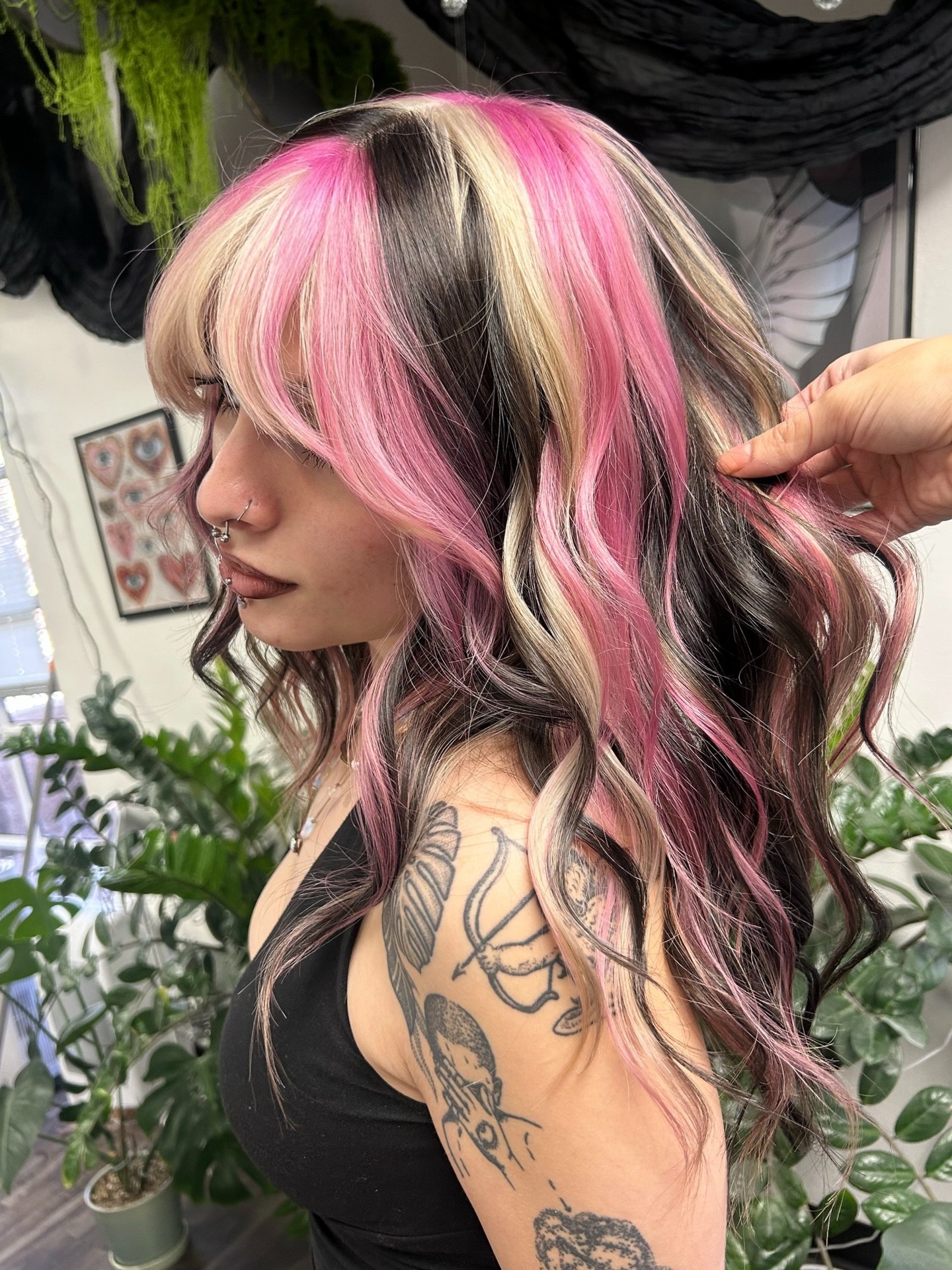 Multi Dimensional Pink And Blonde Contrast Layers
