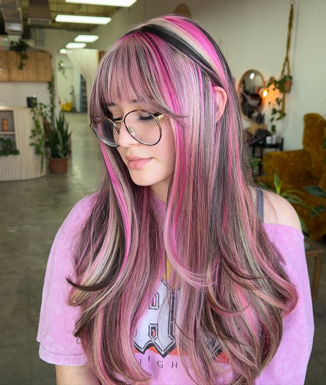 Multi Dimensional Pink And Espresso High Contrast Layers