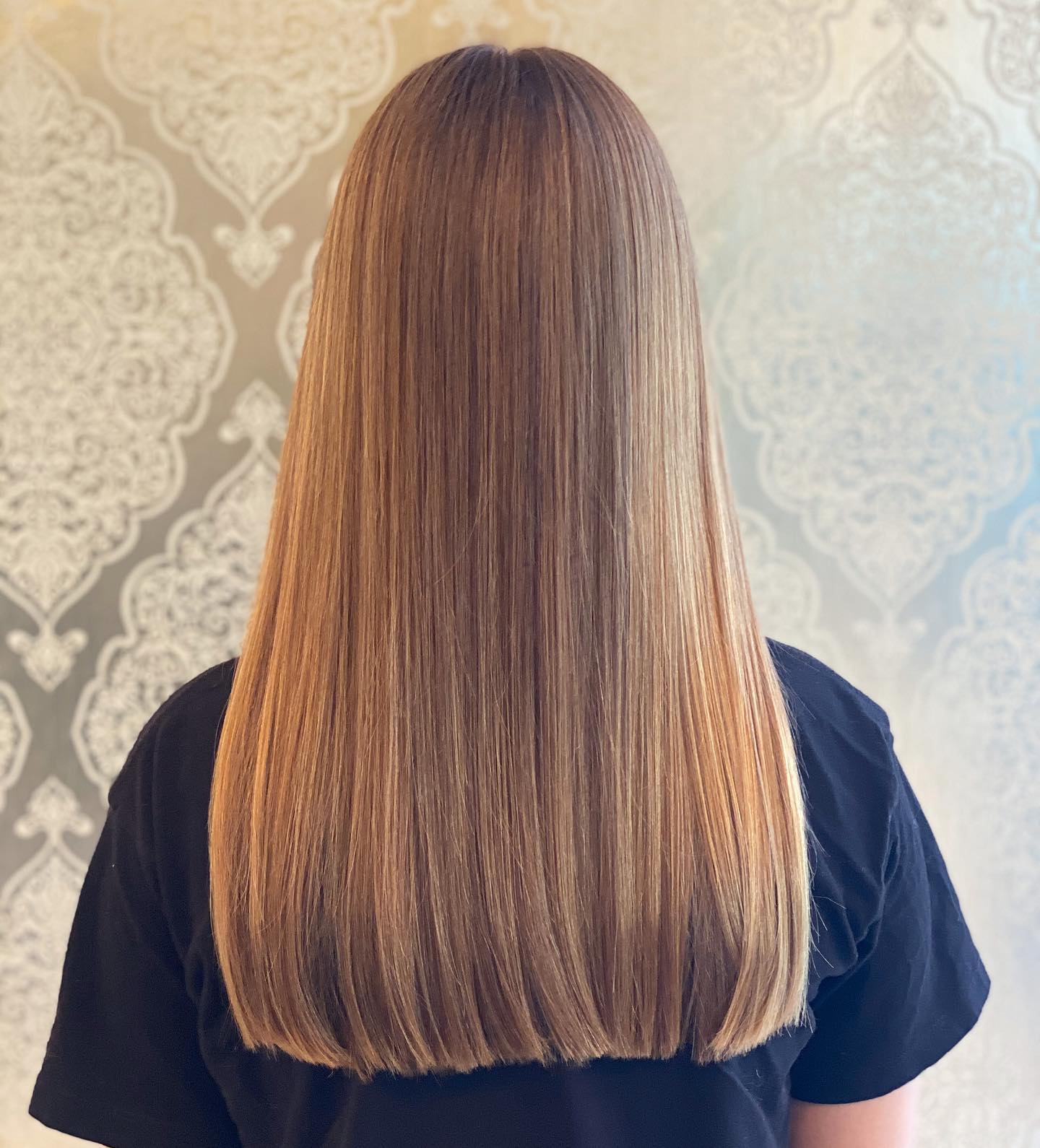 Sleek Polished Long Straight Hair