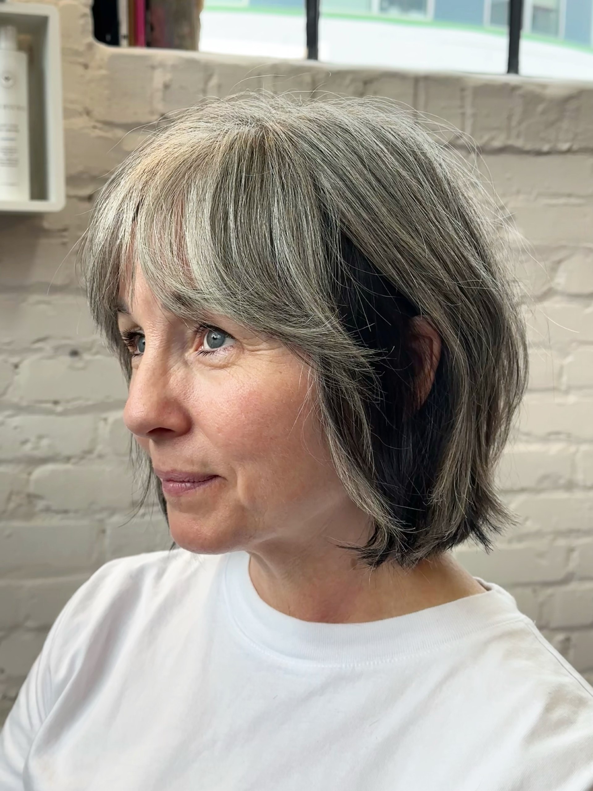 Soft Layered Bob With Wispy Curtain Bangs