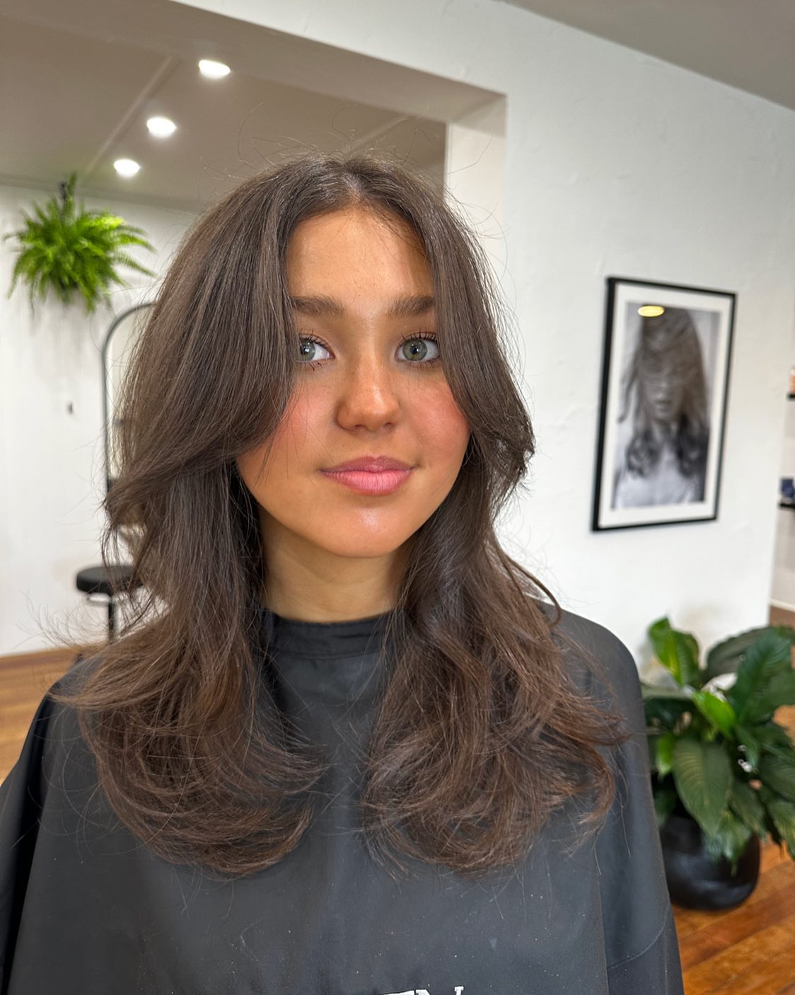 Soft Layered Cut With Face Framing Bangs