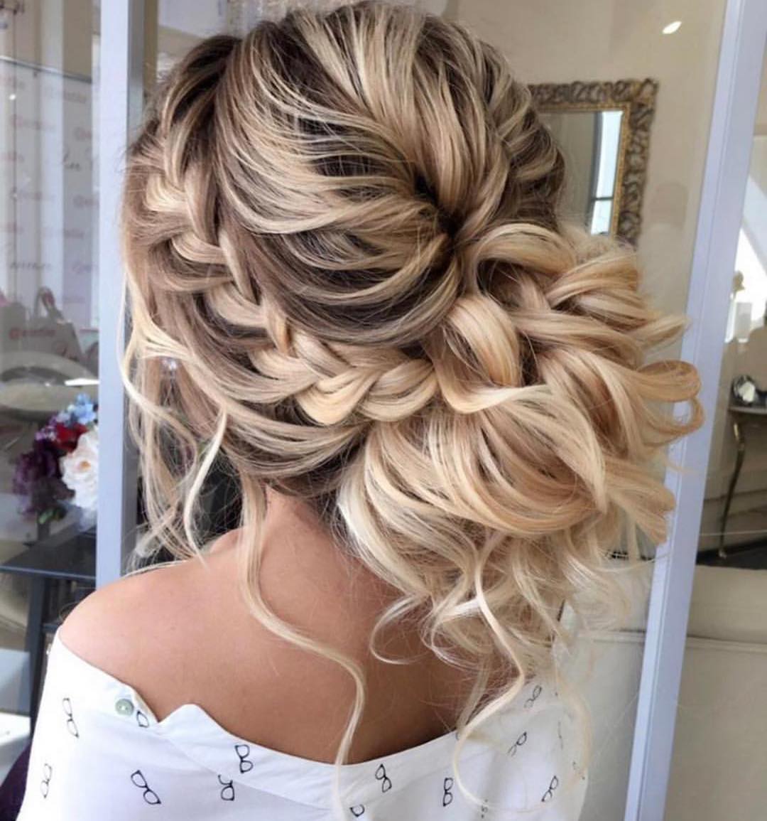 Textured Braided Low Bun For Long Hair