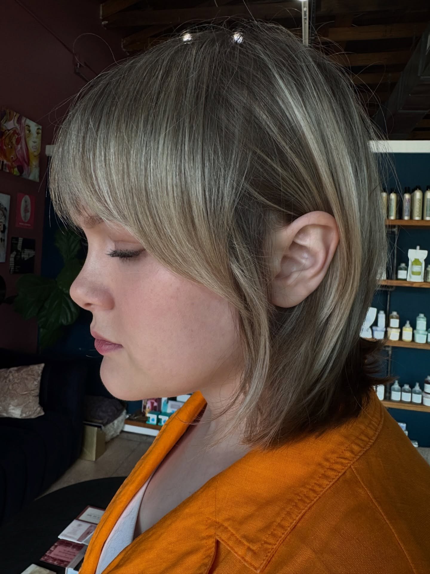 Textured Collarbone Lob With Soft Wispy Fringe