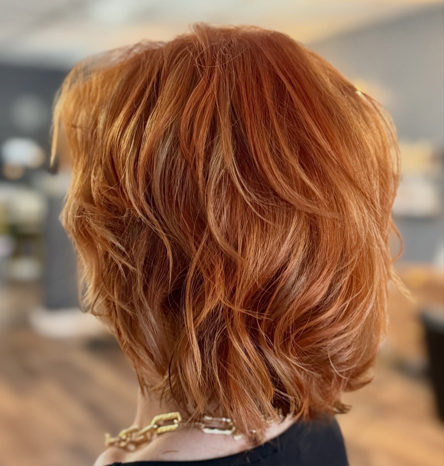 Textured Copper Shag With Soft Layering