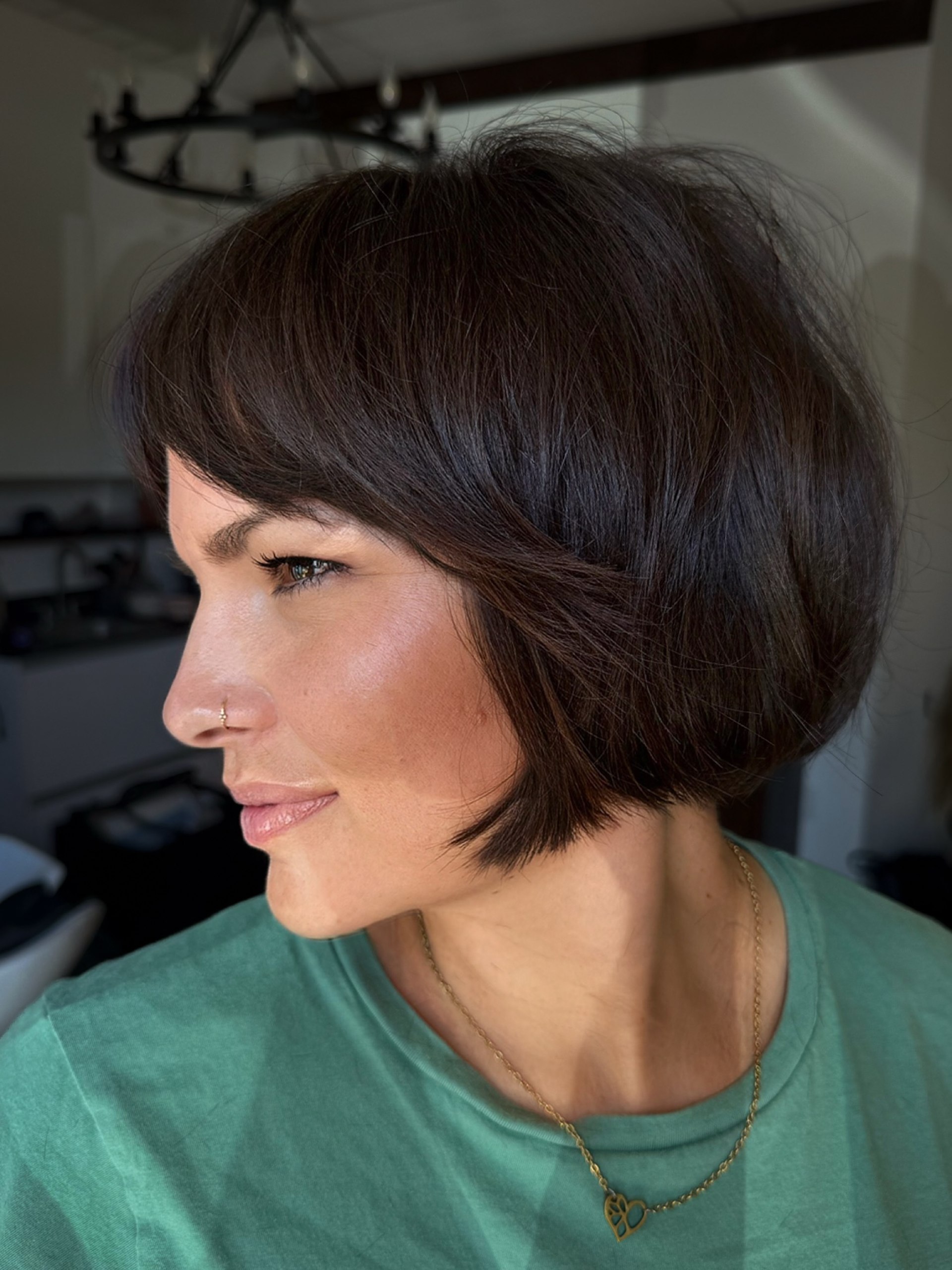 Textured Inverted Bob With Subtle Face-Framing Layers