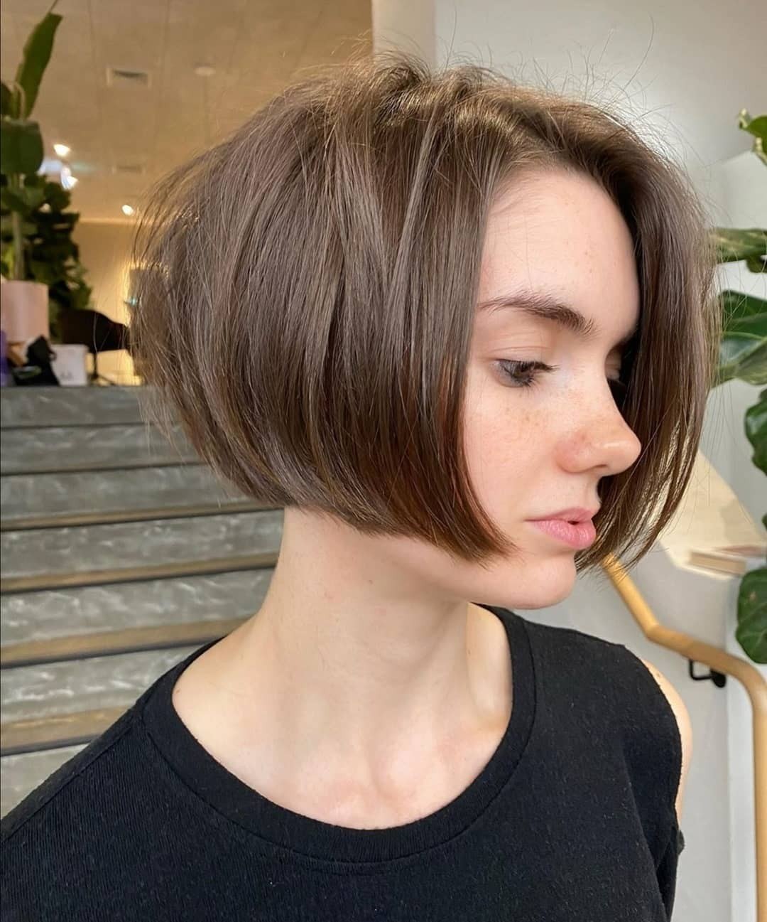 Textured Jawline Bob For Fine Hair